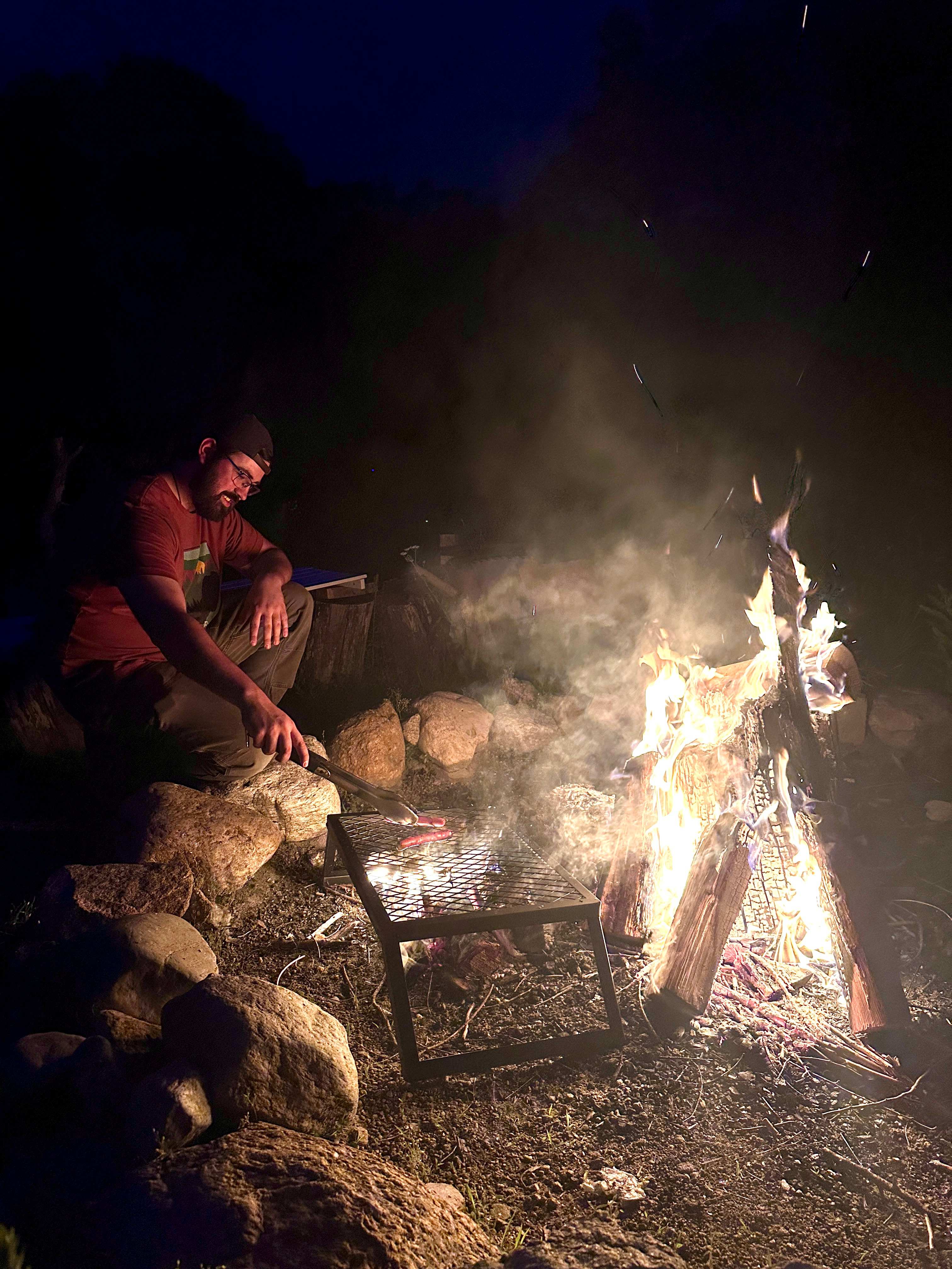 Large communal firepit  