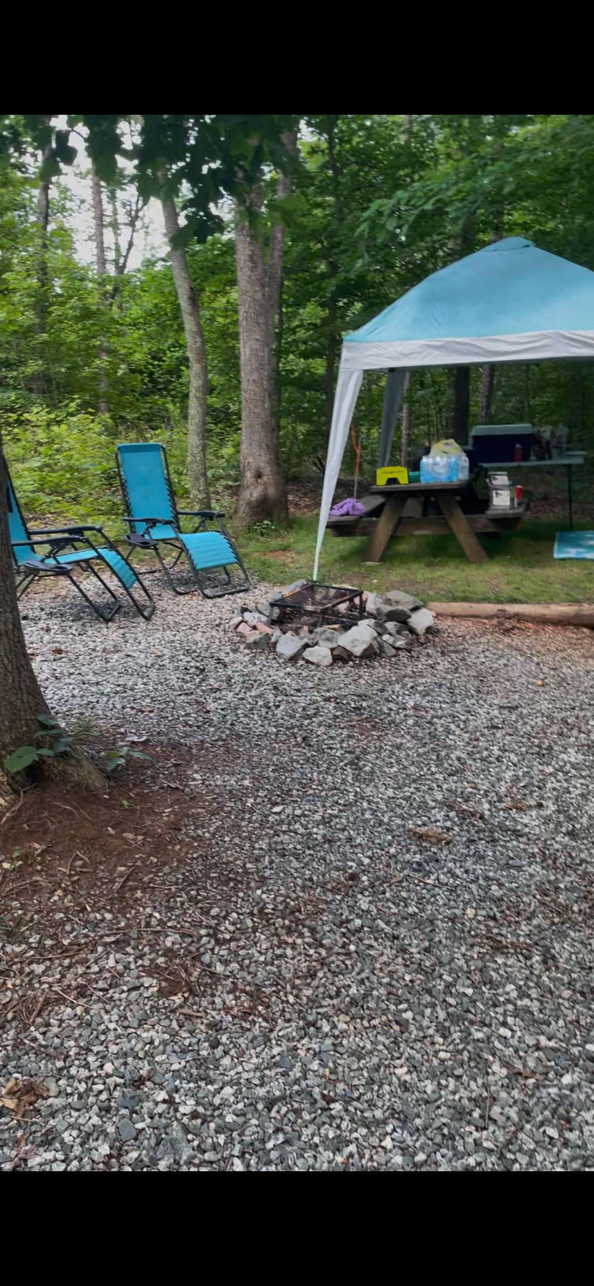 Grate over the fire pit for your creations