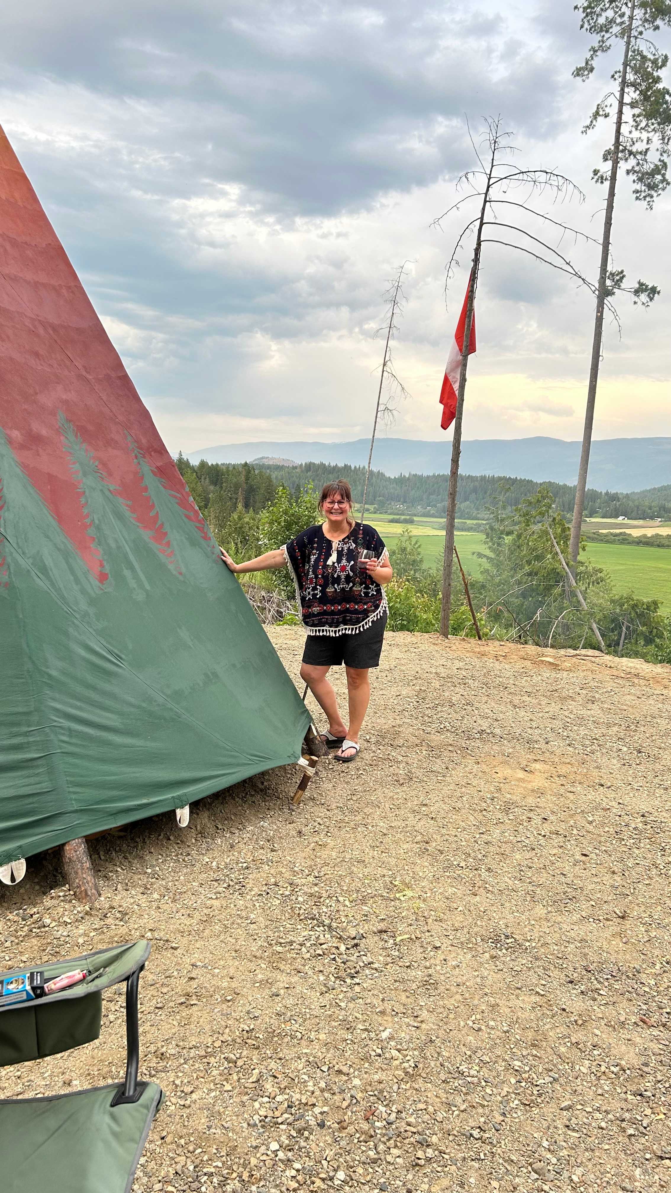 The tipi is so spacious!