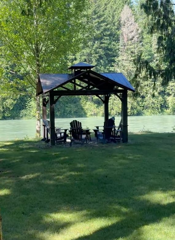 Facing the Skagit River (North).
