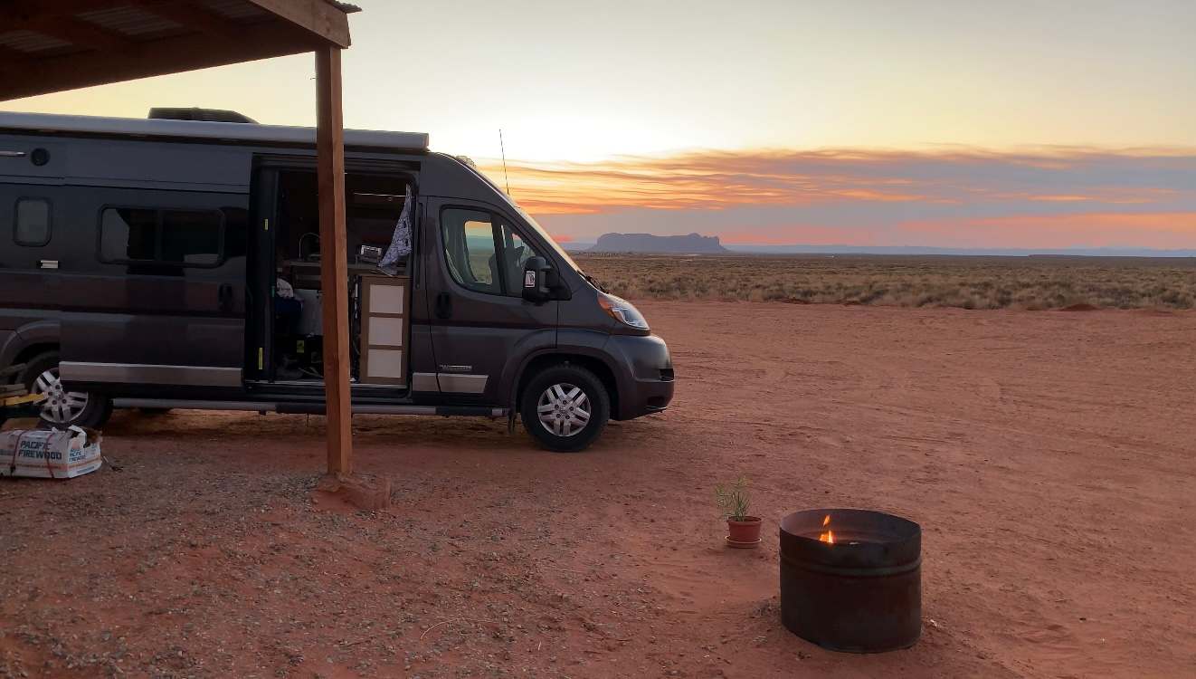Sunset at site 5