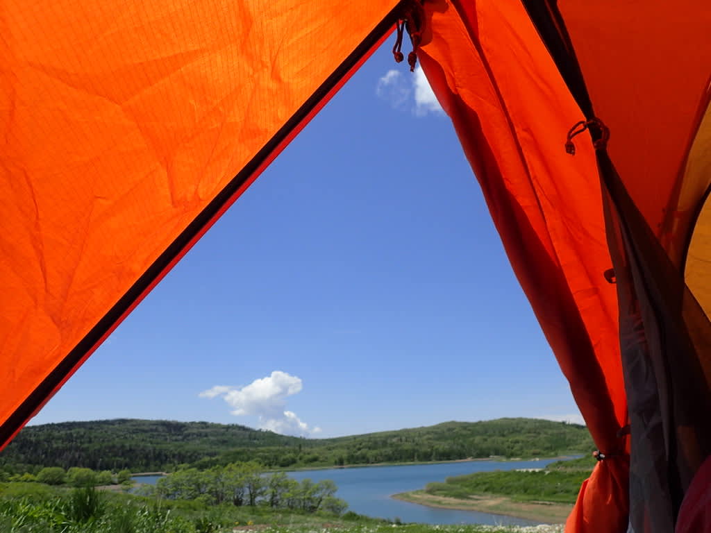 Lake views from the tent