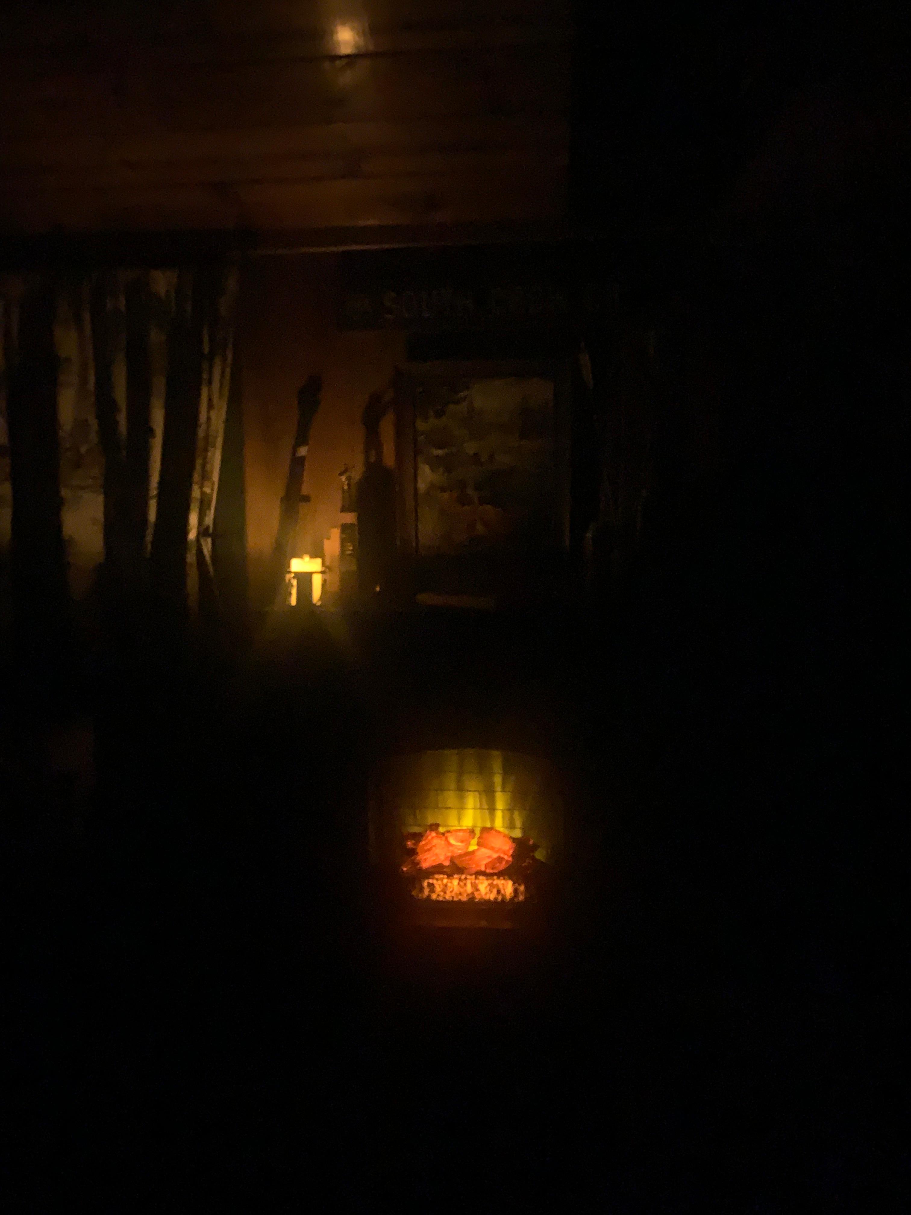 With the stove on at night