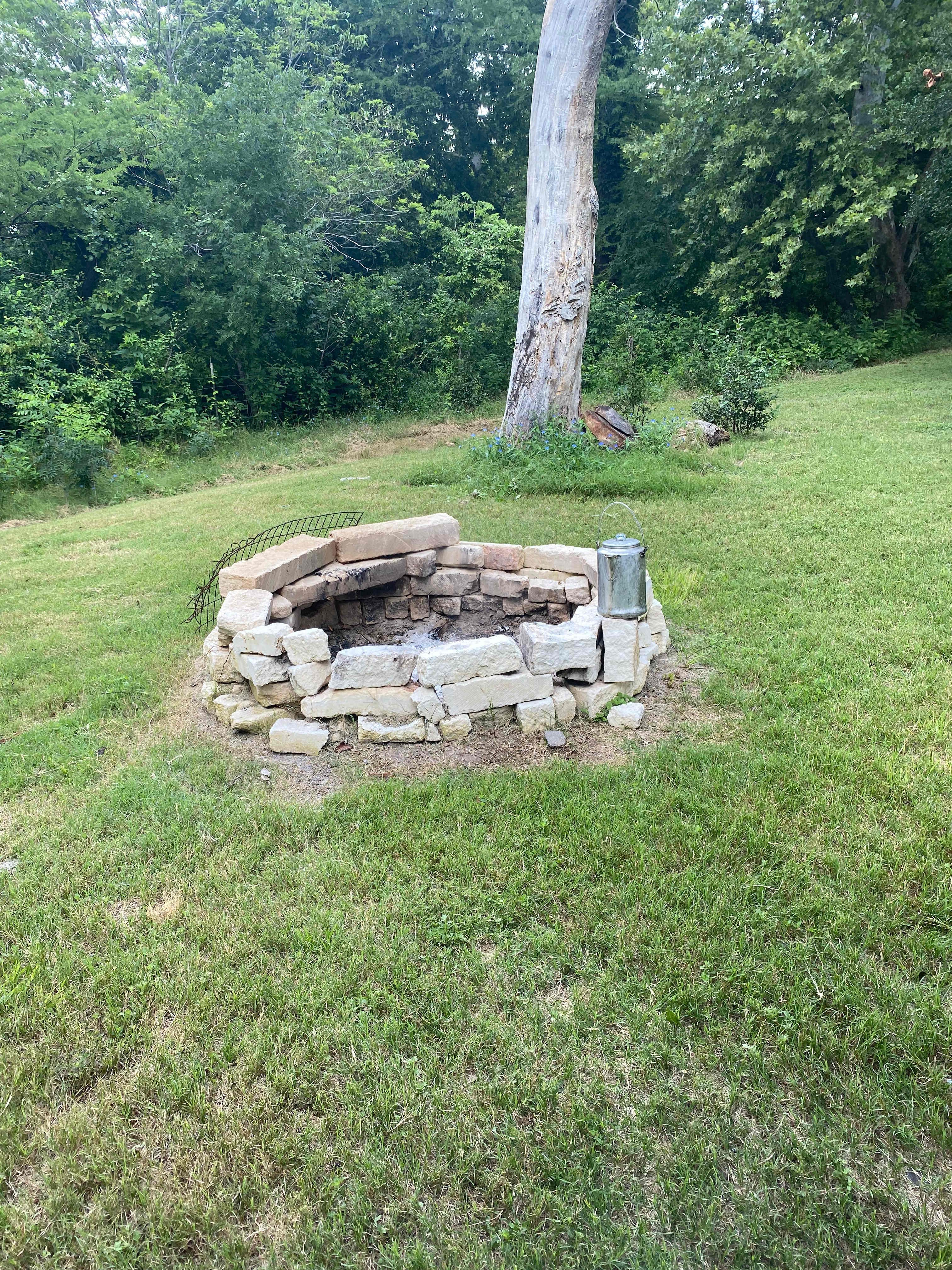 Having a nice fire pit is so relaxing at night.