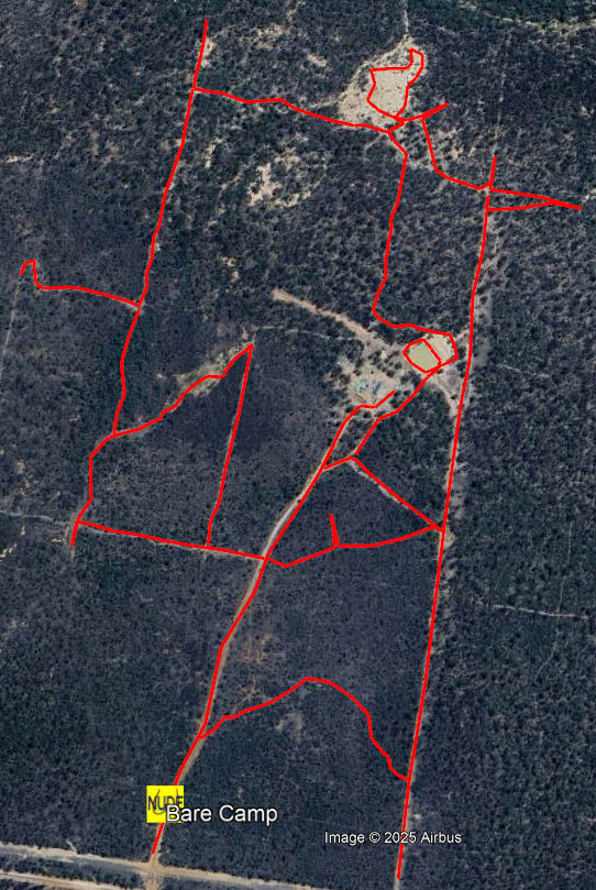 Walking tracks of Bare Camp