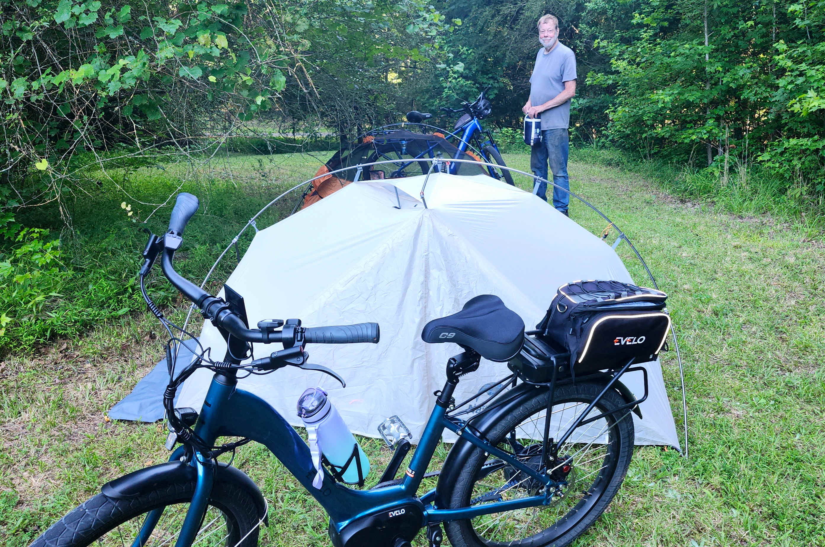 Camping right by the trail