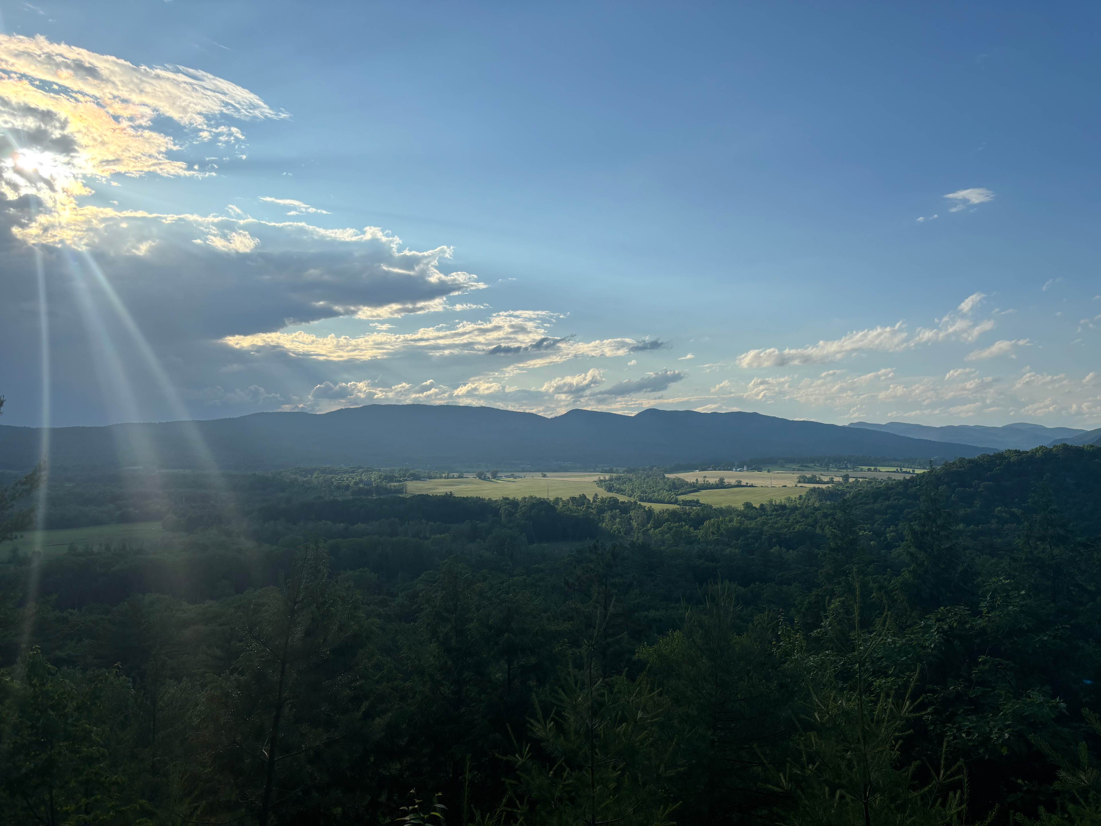 Chairlift (Lovers’ Lookout) at sunset. 