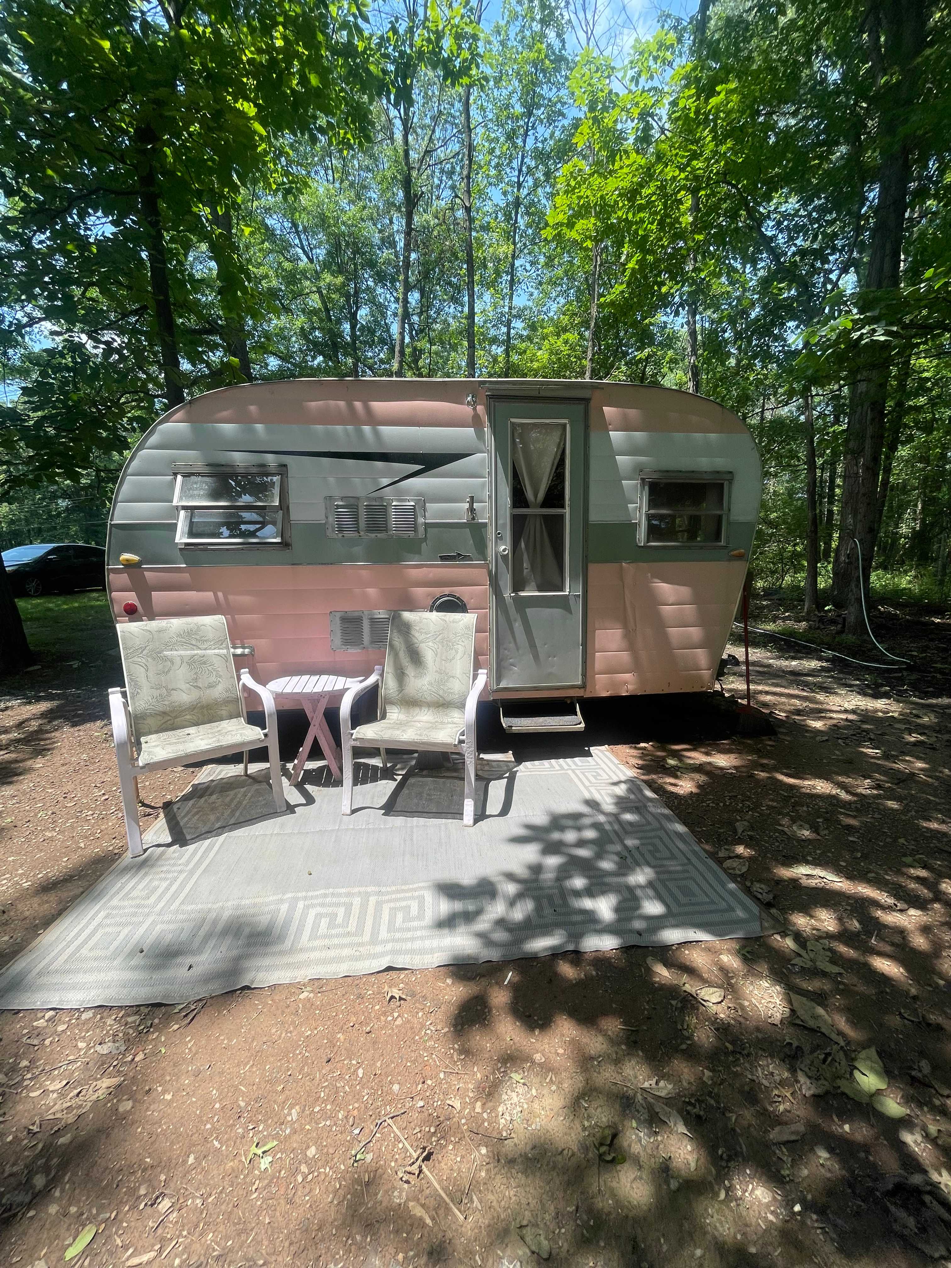 Who needs a fairytale castle when you’ve got a pink camper?