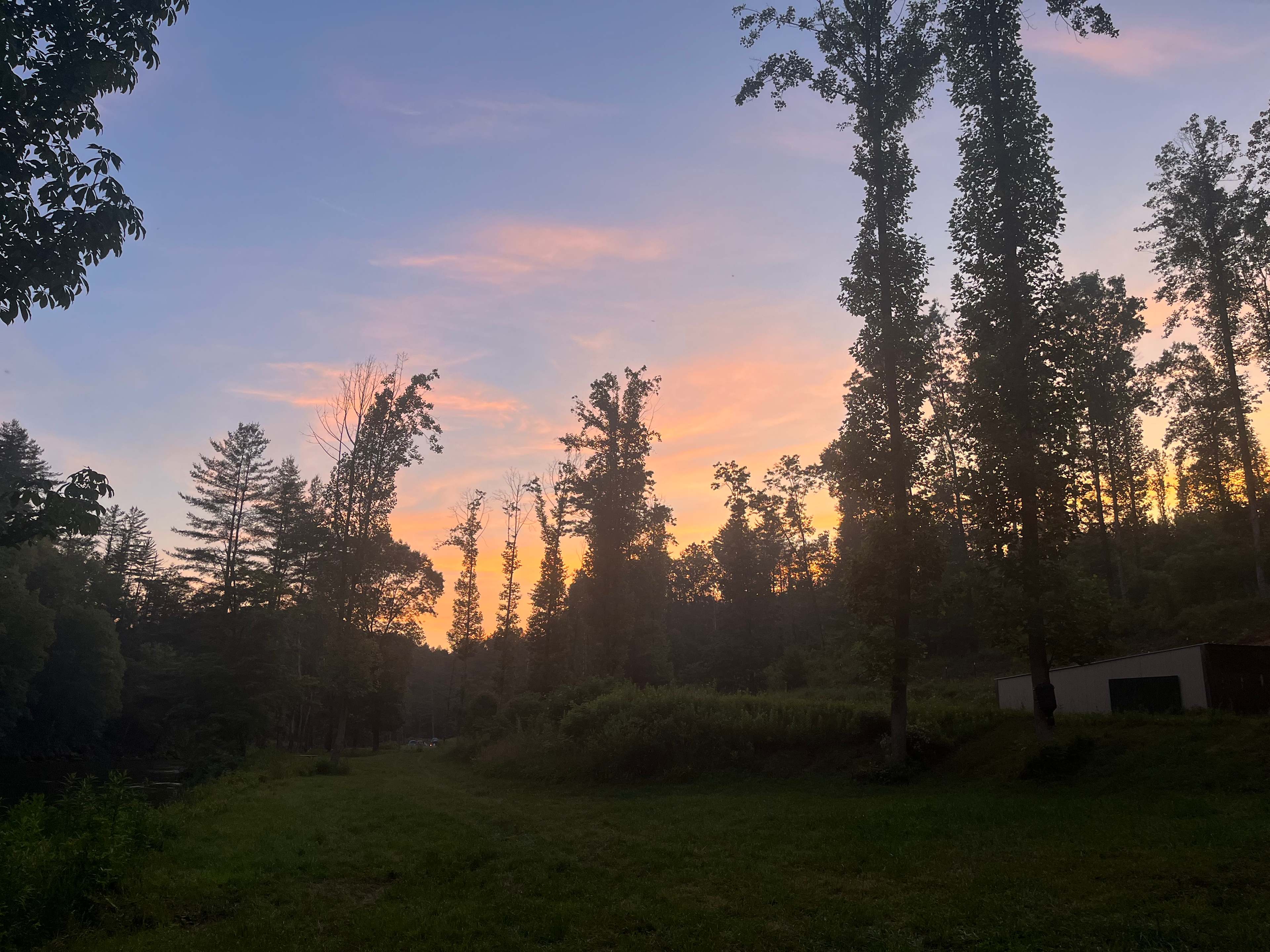Cotton candy sunset at River Side #5 looking over to River Side #6