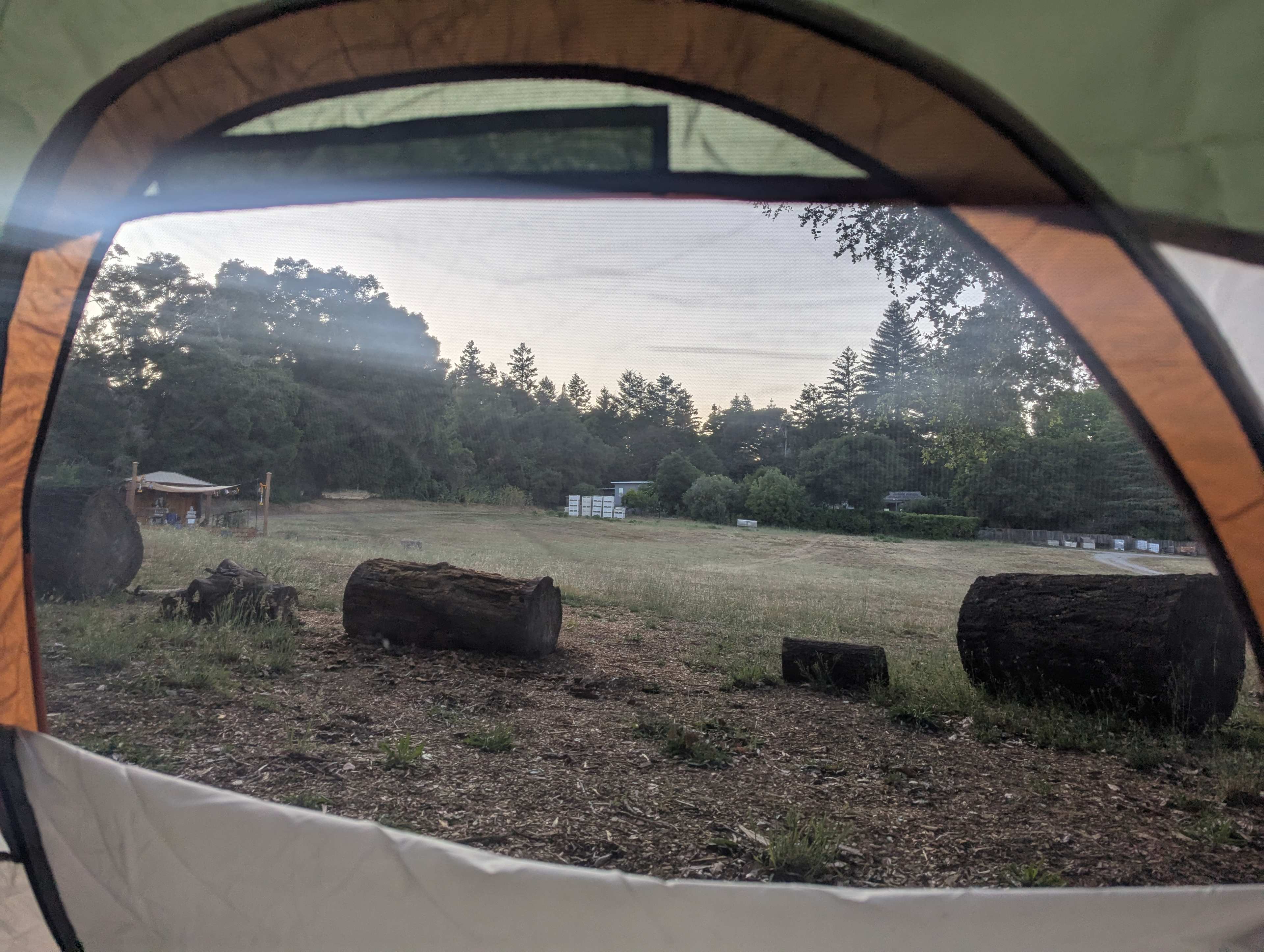 The property from our tent window.