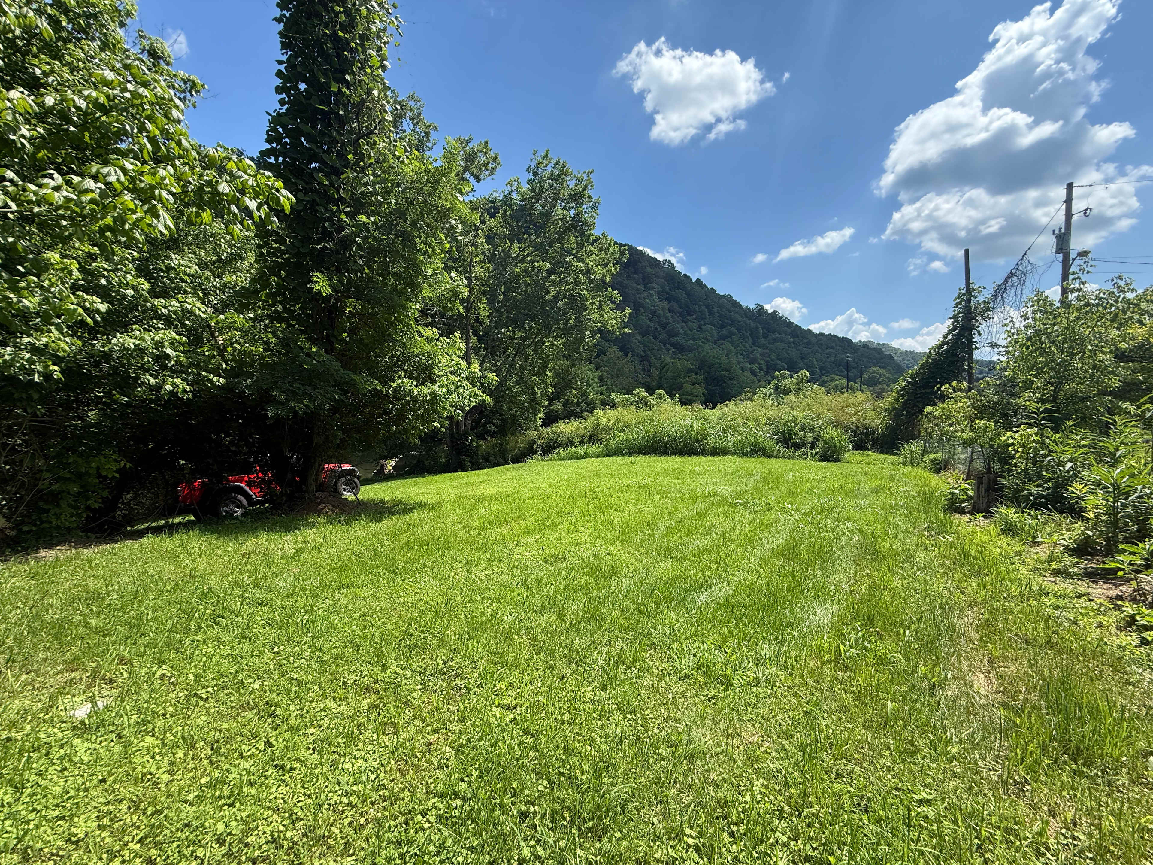 View from corner of property, looking toward town park/boat launch area