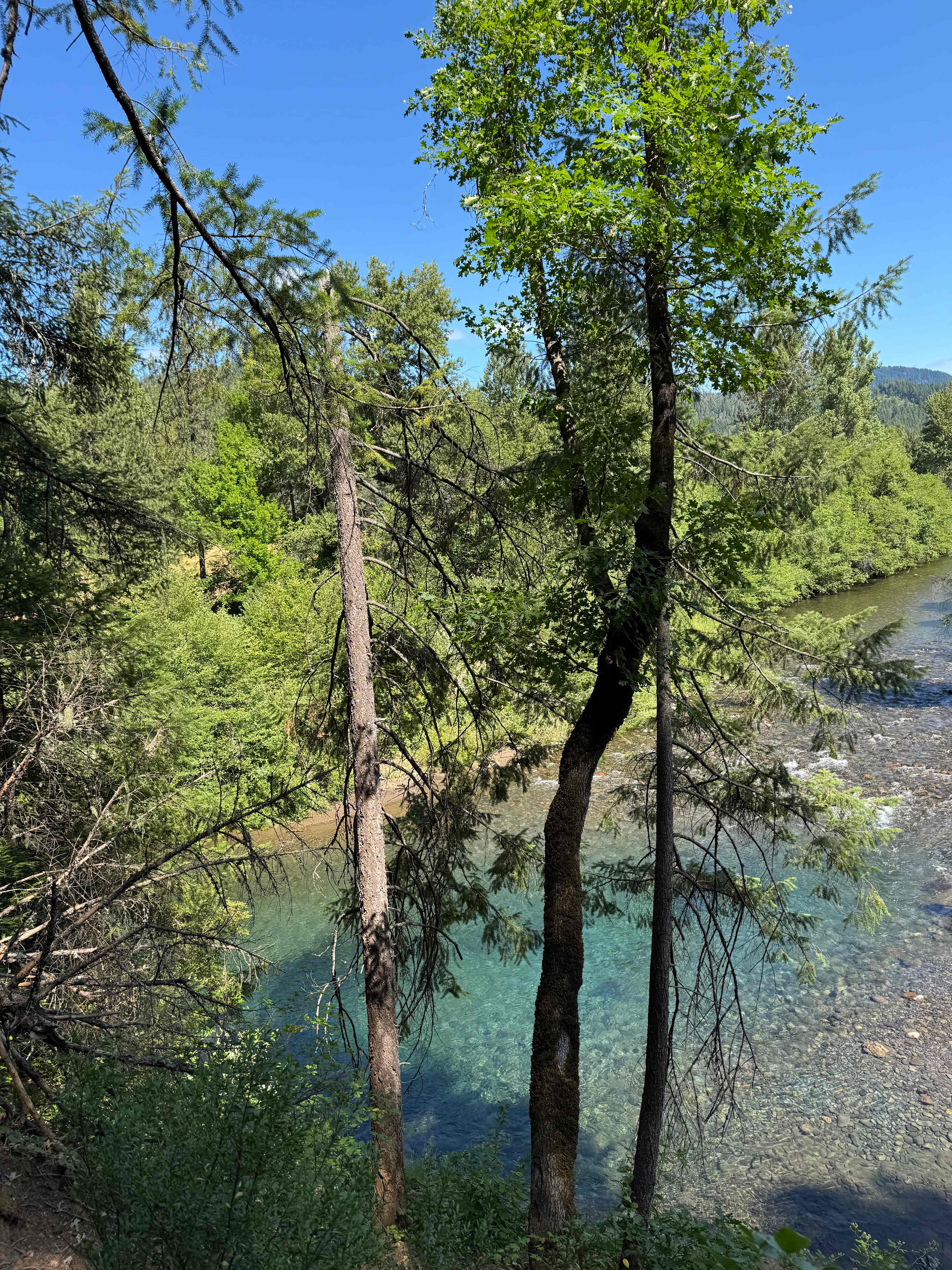 View above 1st hot springs pools