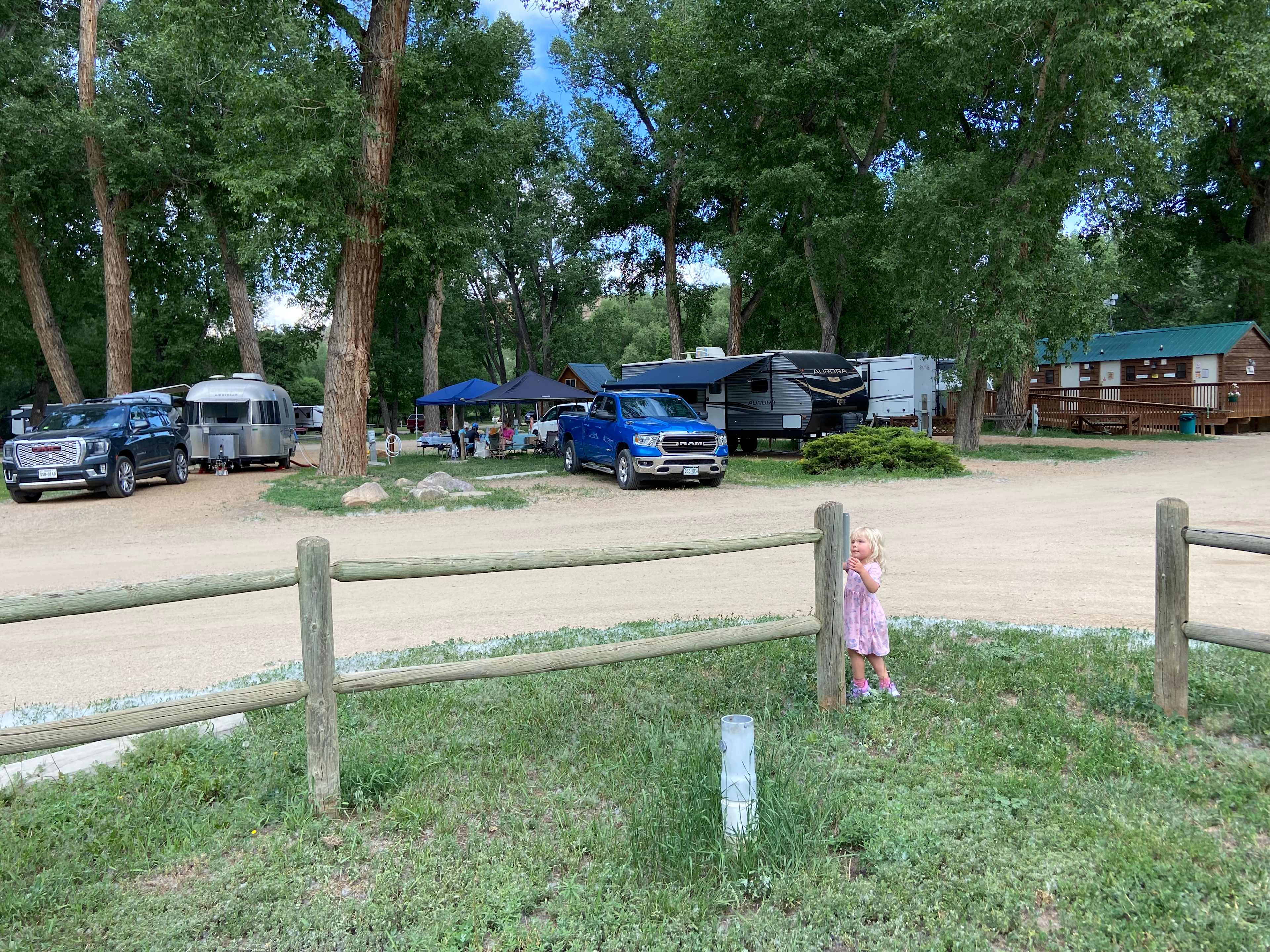 From the playground area back to camp.