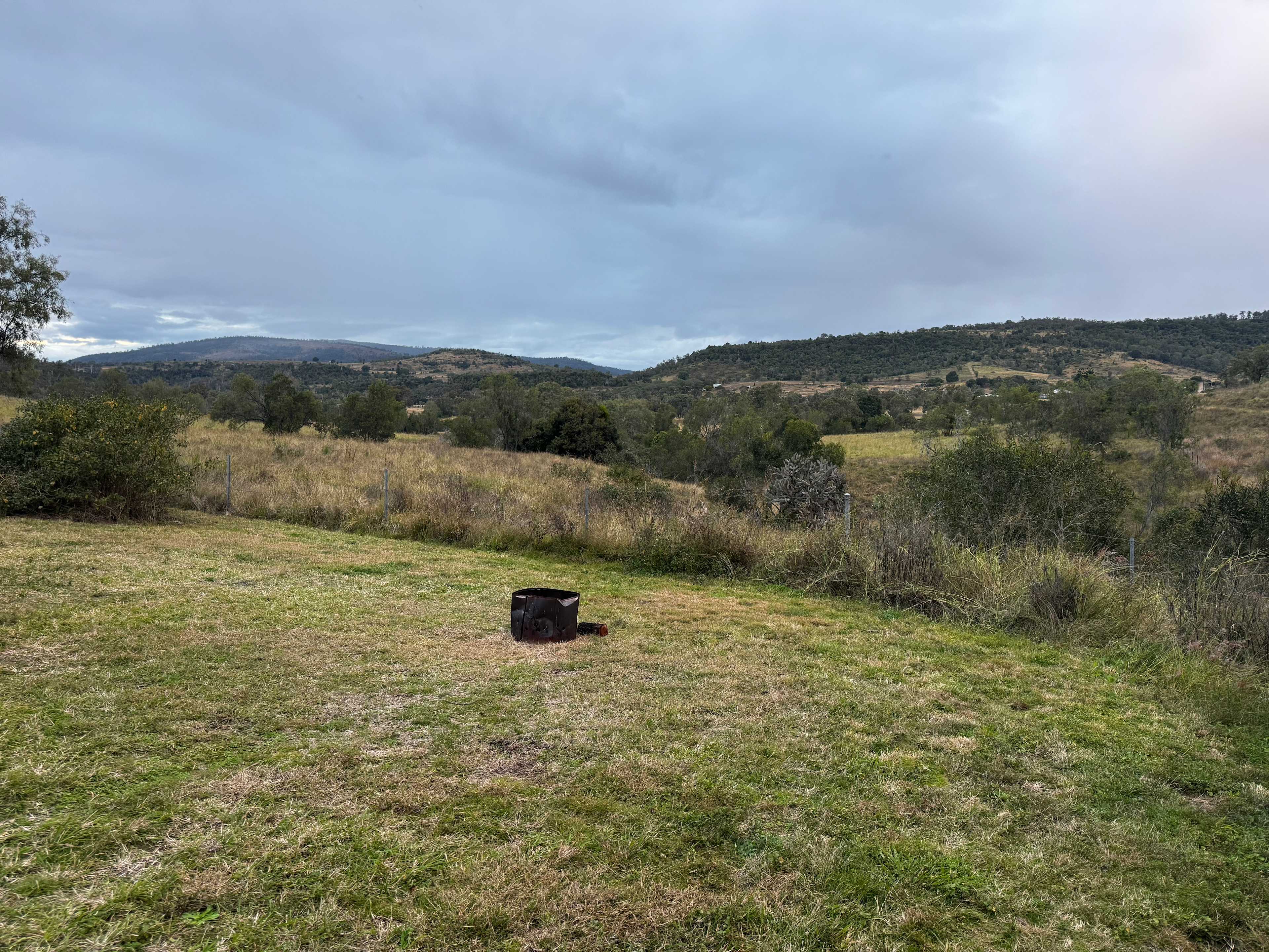Fire pit and view