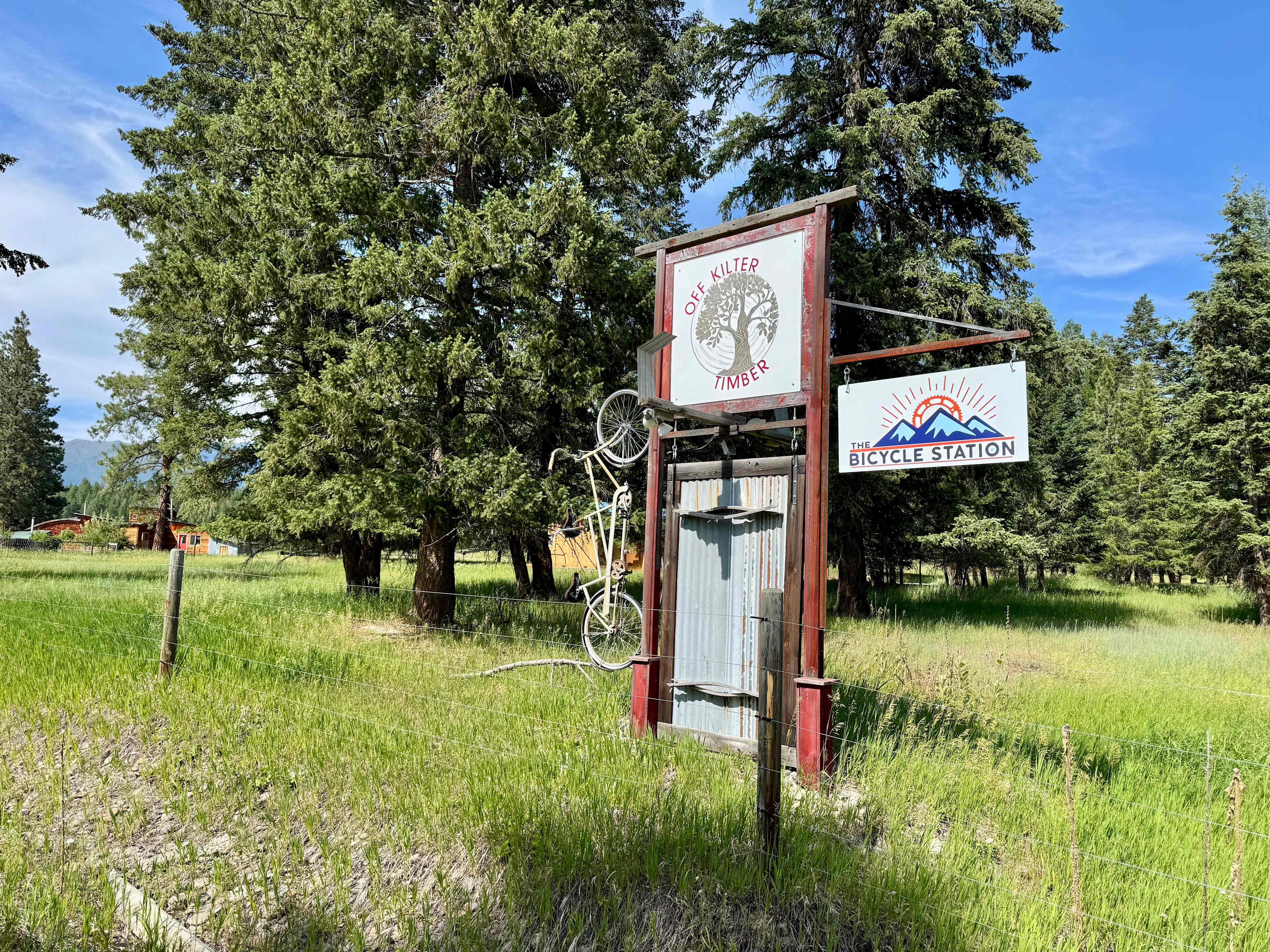 Entrance to The Bicycle Station camping are