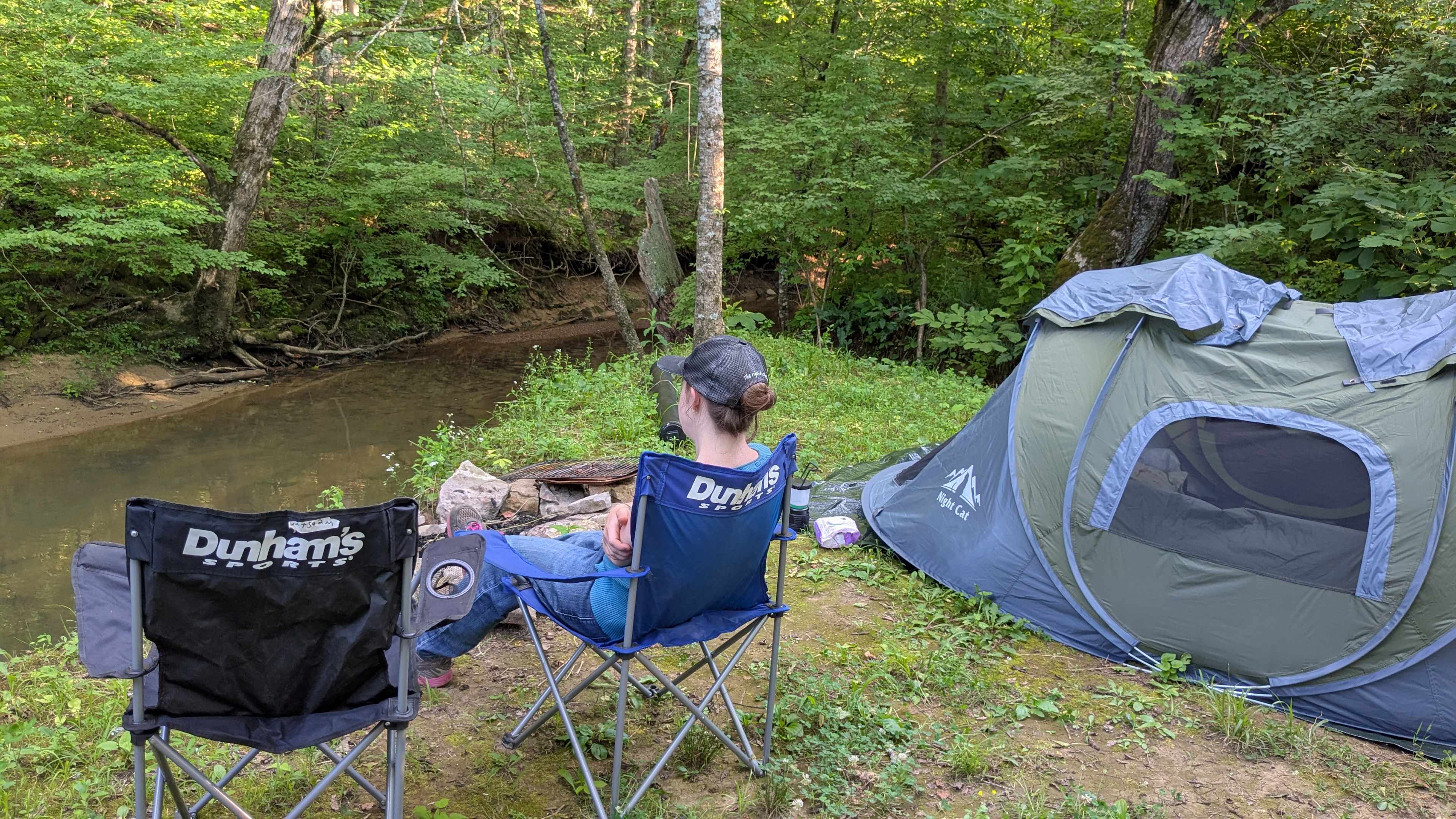Creekside primitive tent camp site