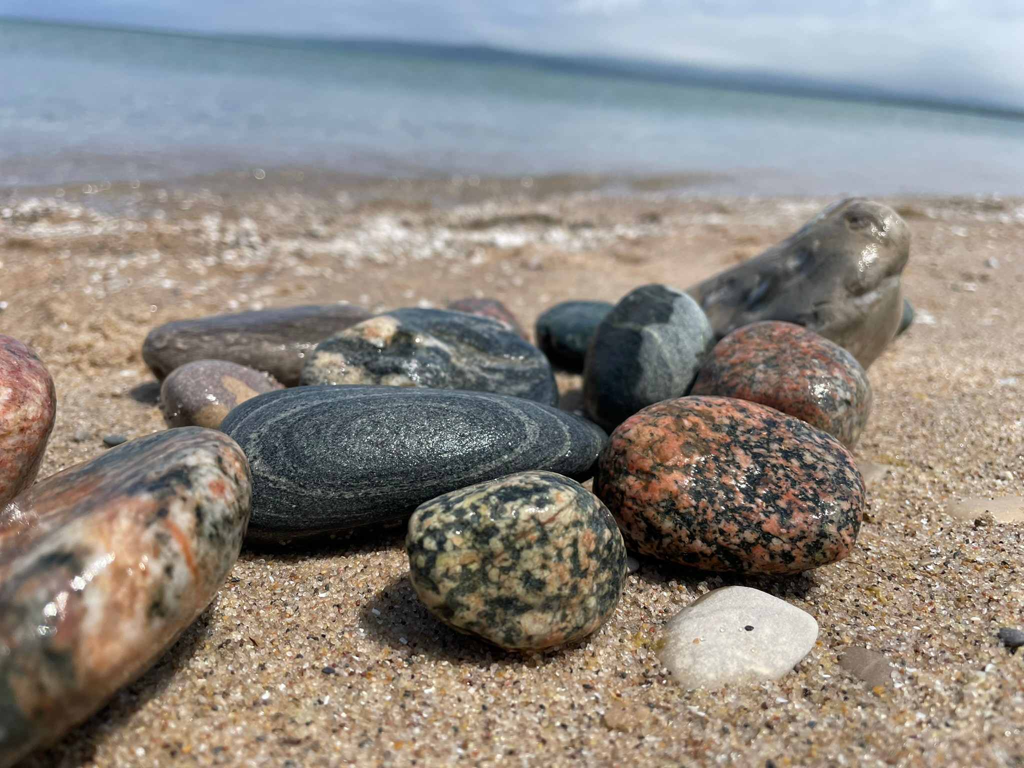 Rock Hunting at Glen Haven Beach