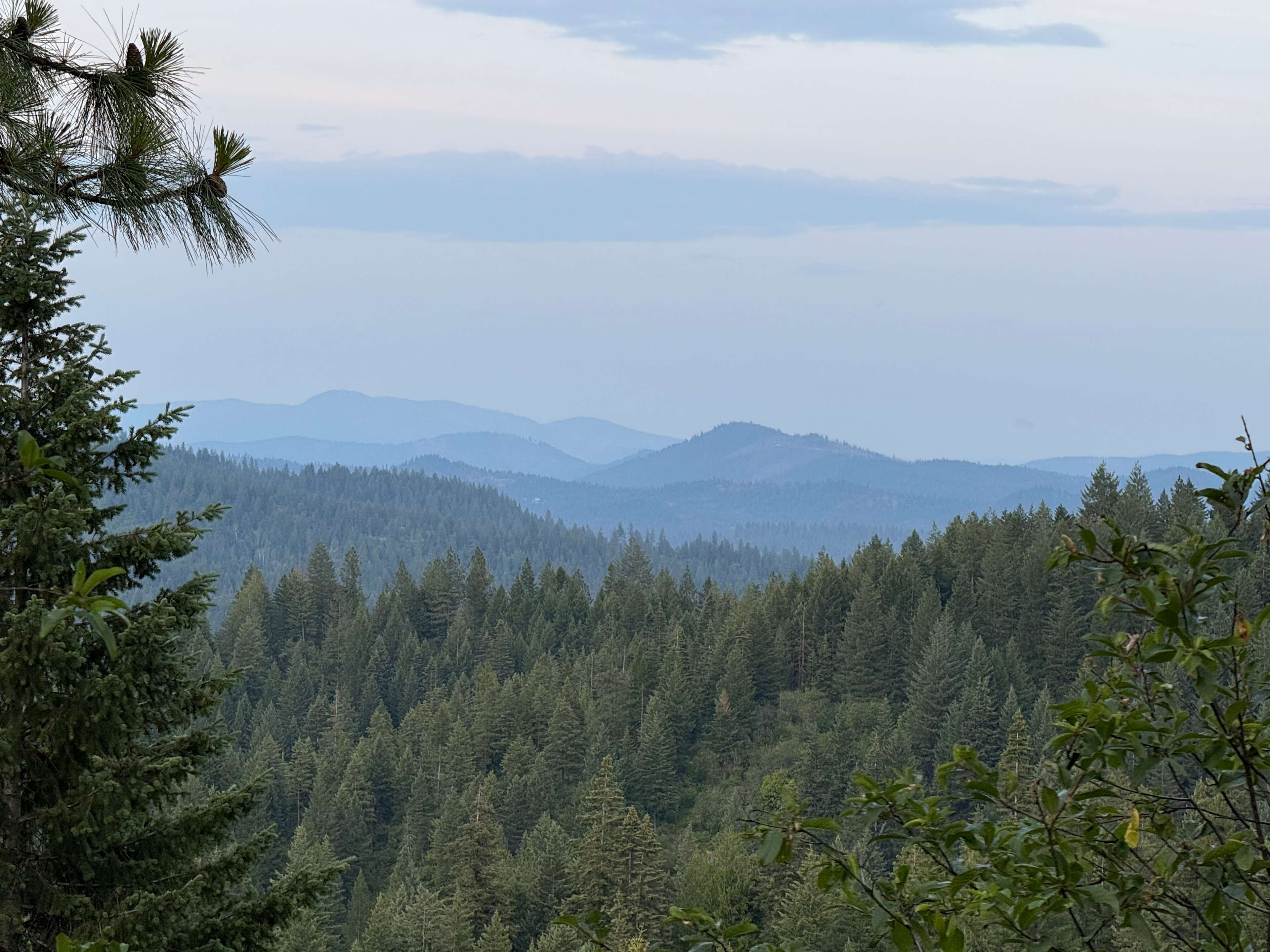 The view - a little Smokey from the Canadian fires still. 