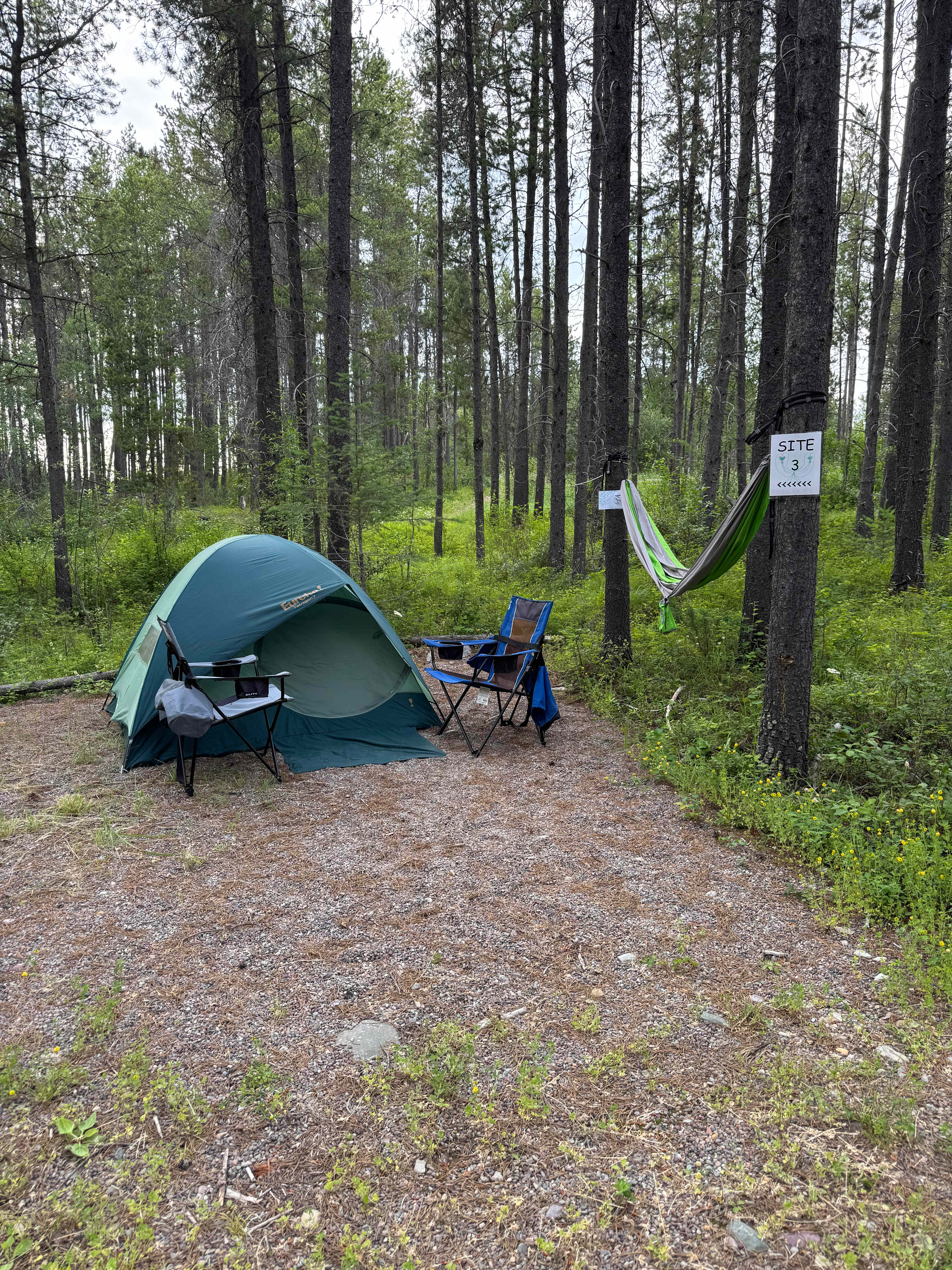 This is the actual site. Site 3… these campers are doing it right!