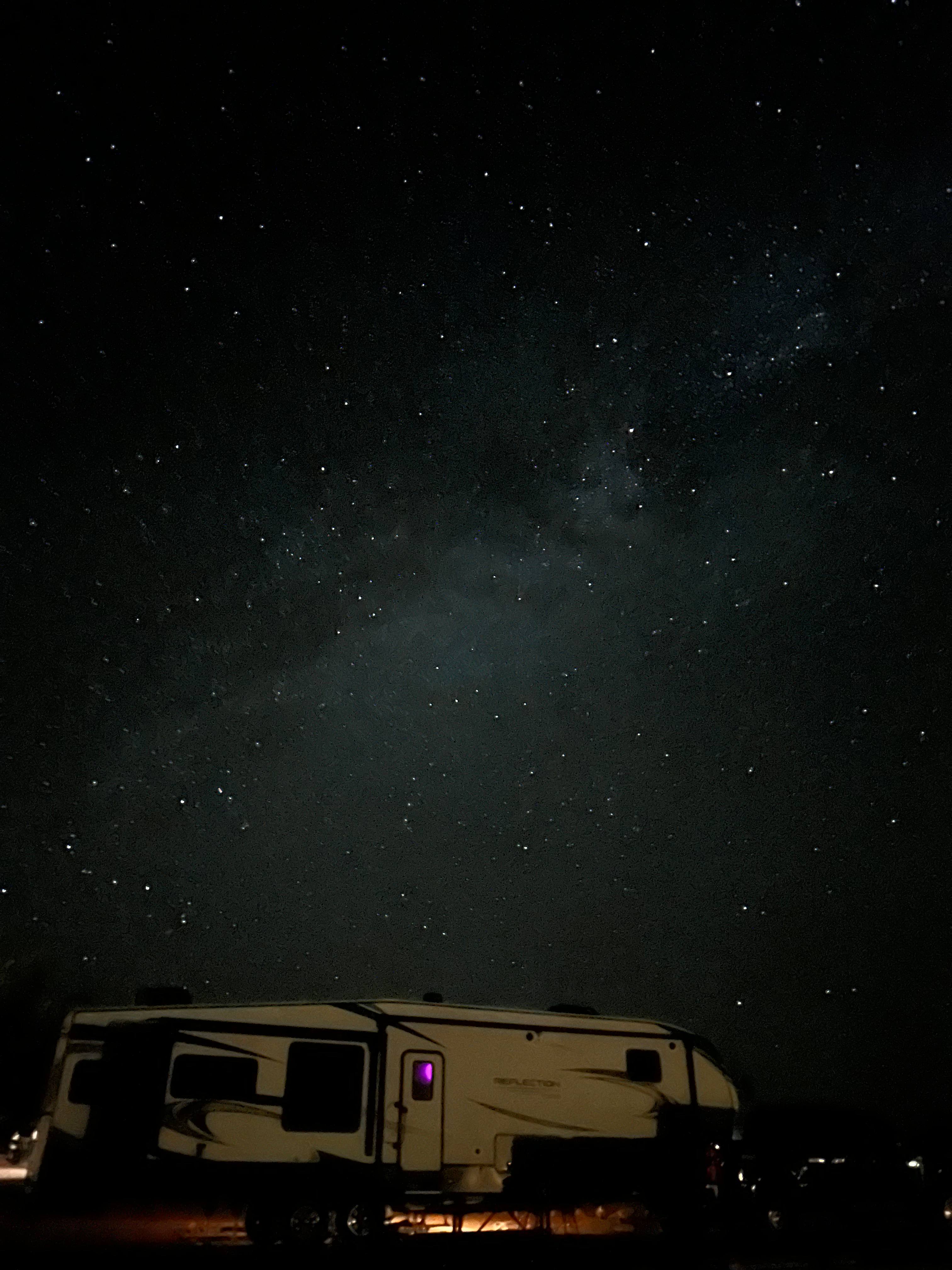 night sky at our site! can see the milky way