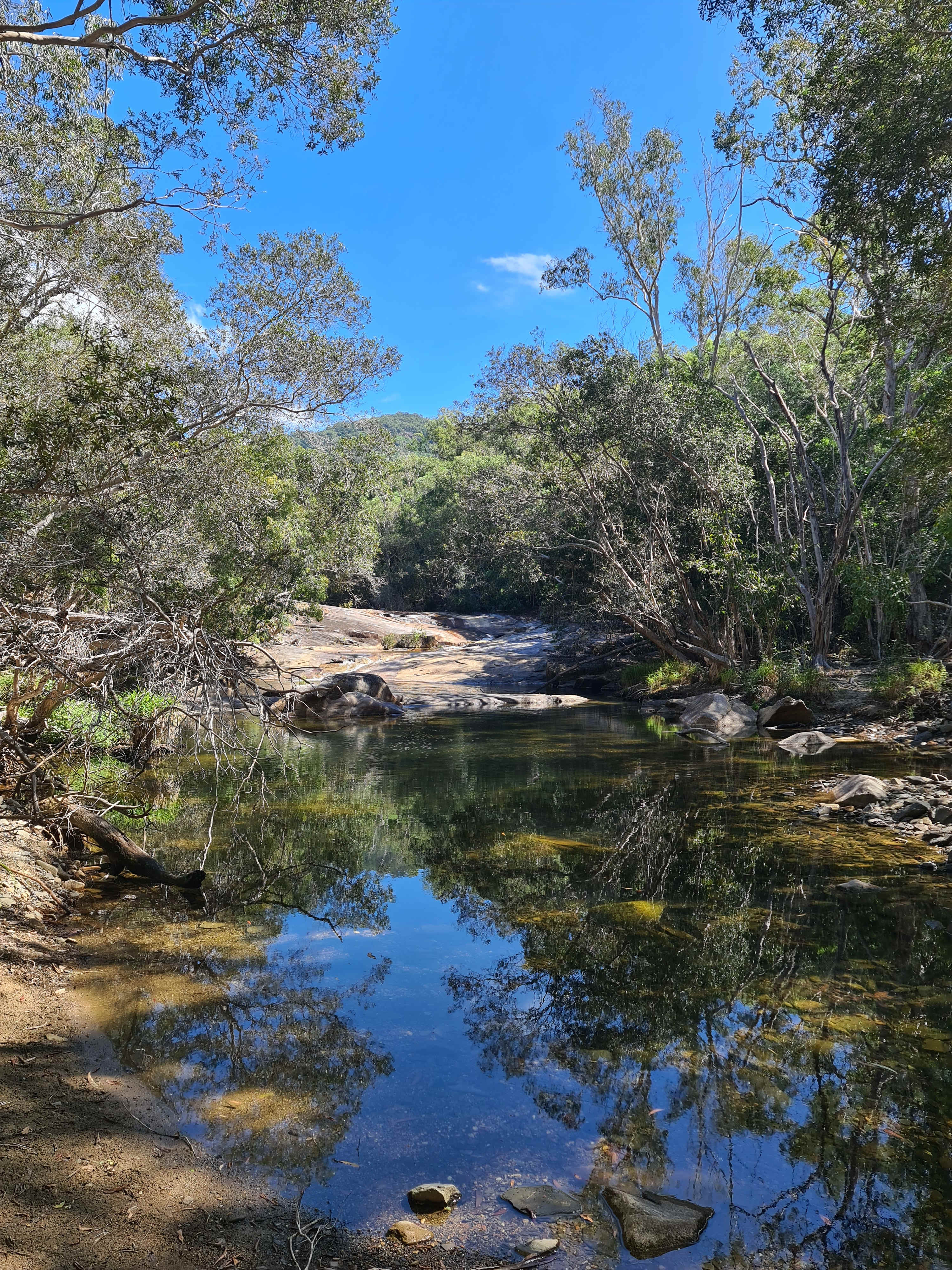 Flat rock on way to waterfall next door