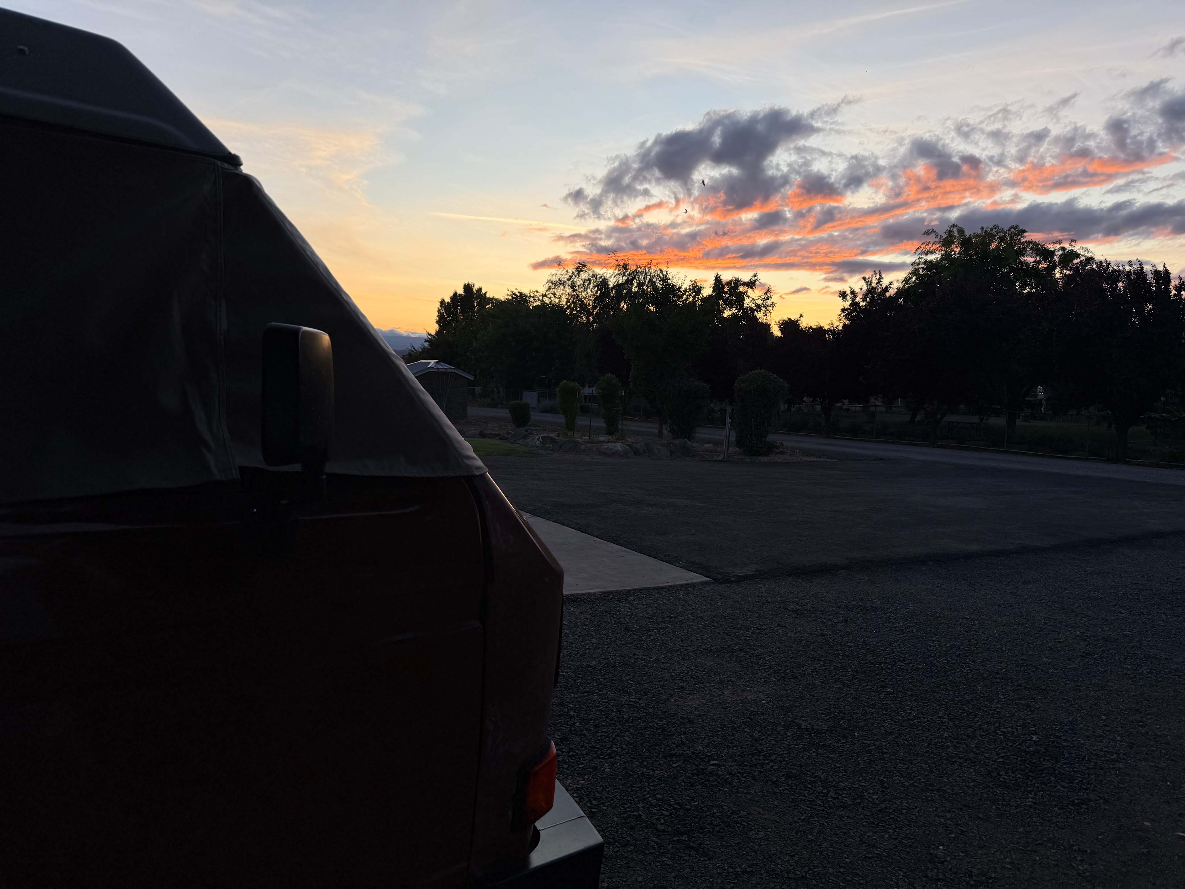 Sunset with our Westy