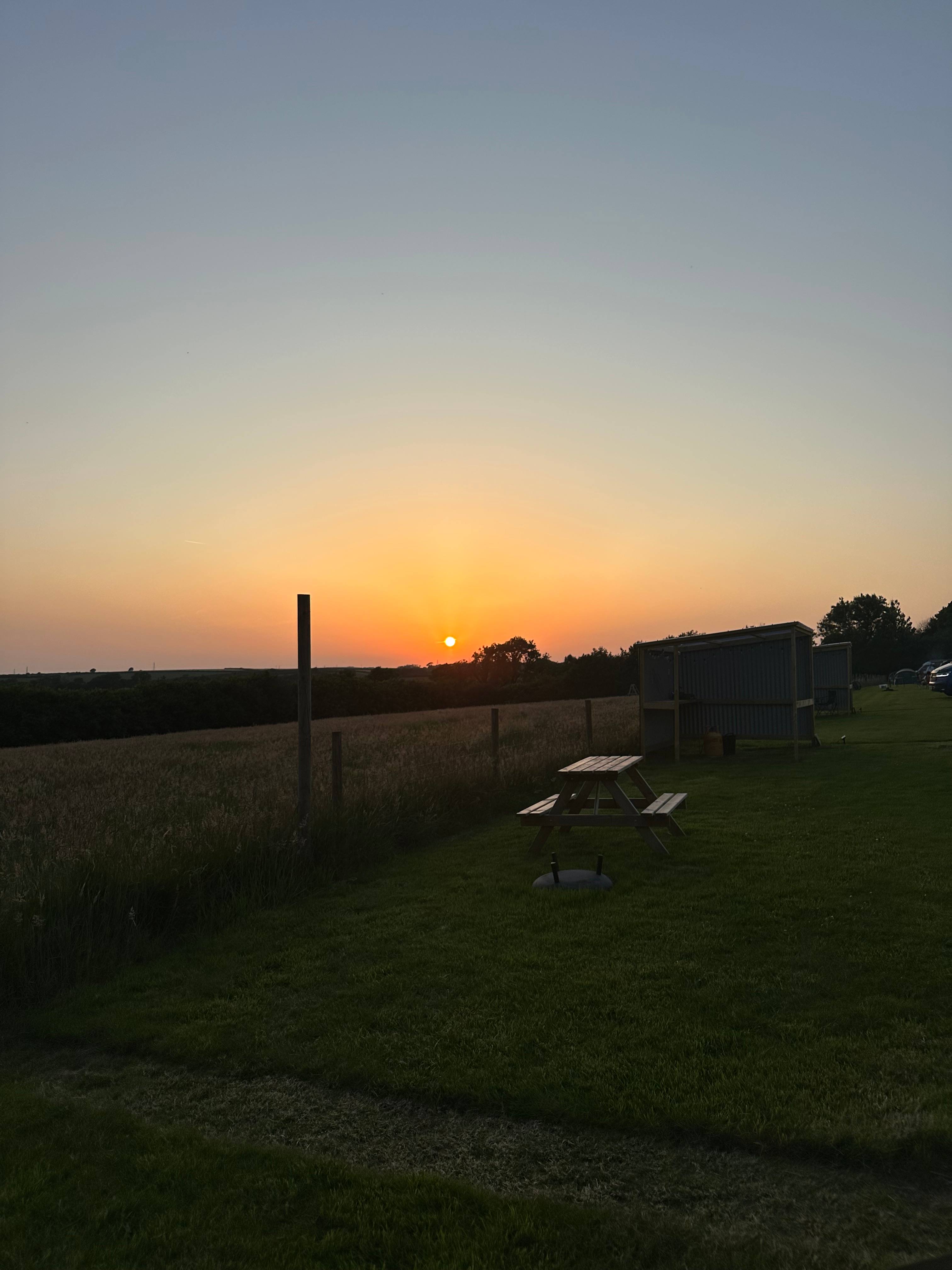 Sunset from the campsite