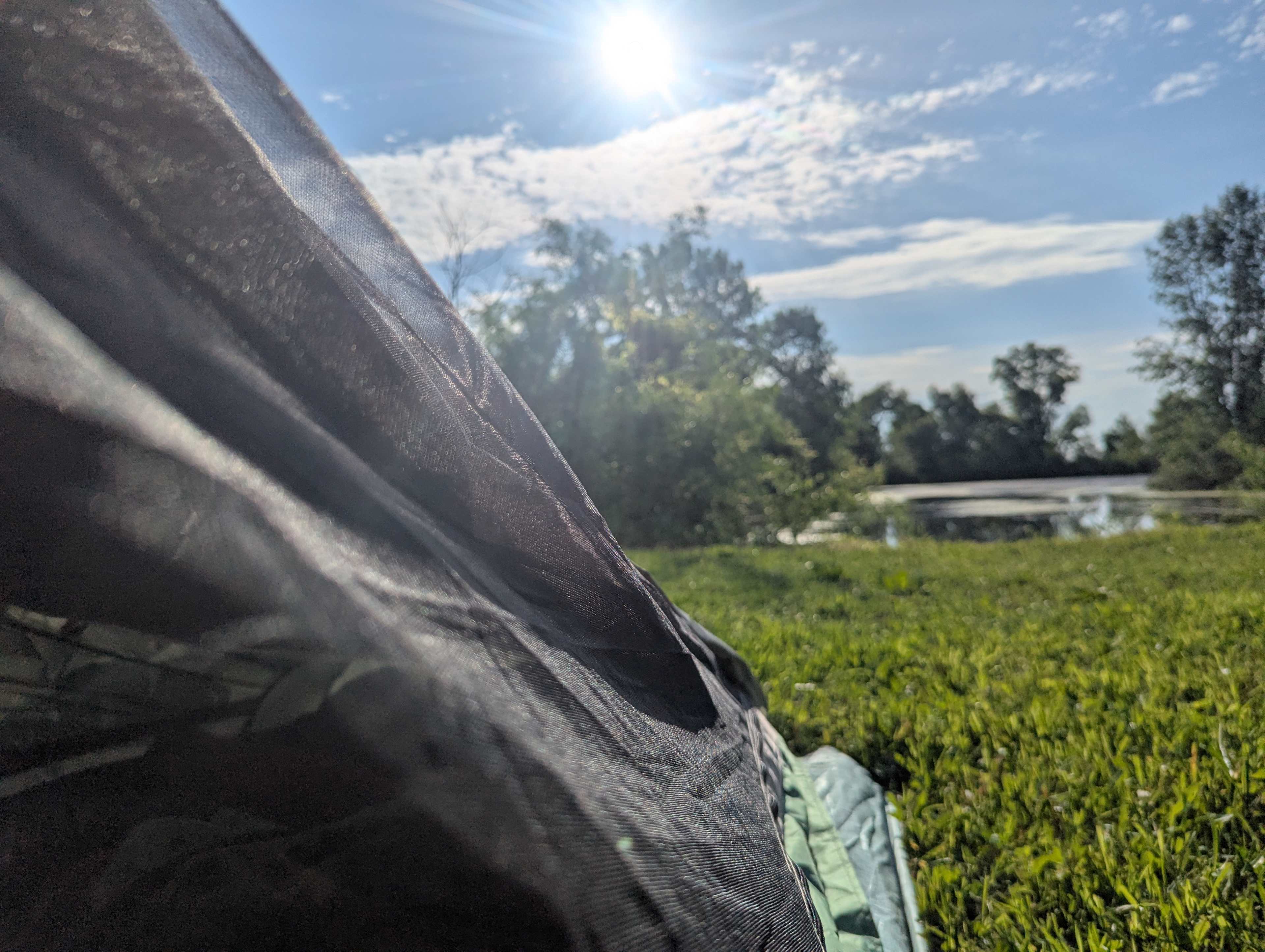 Waking up from my tent