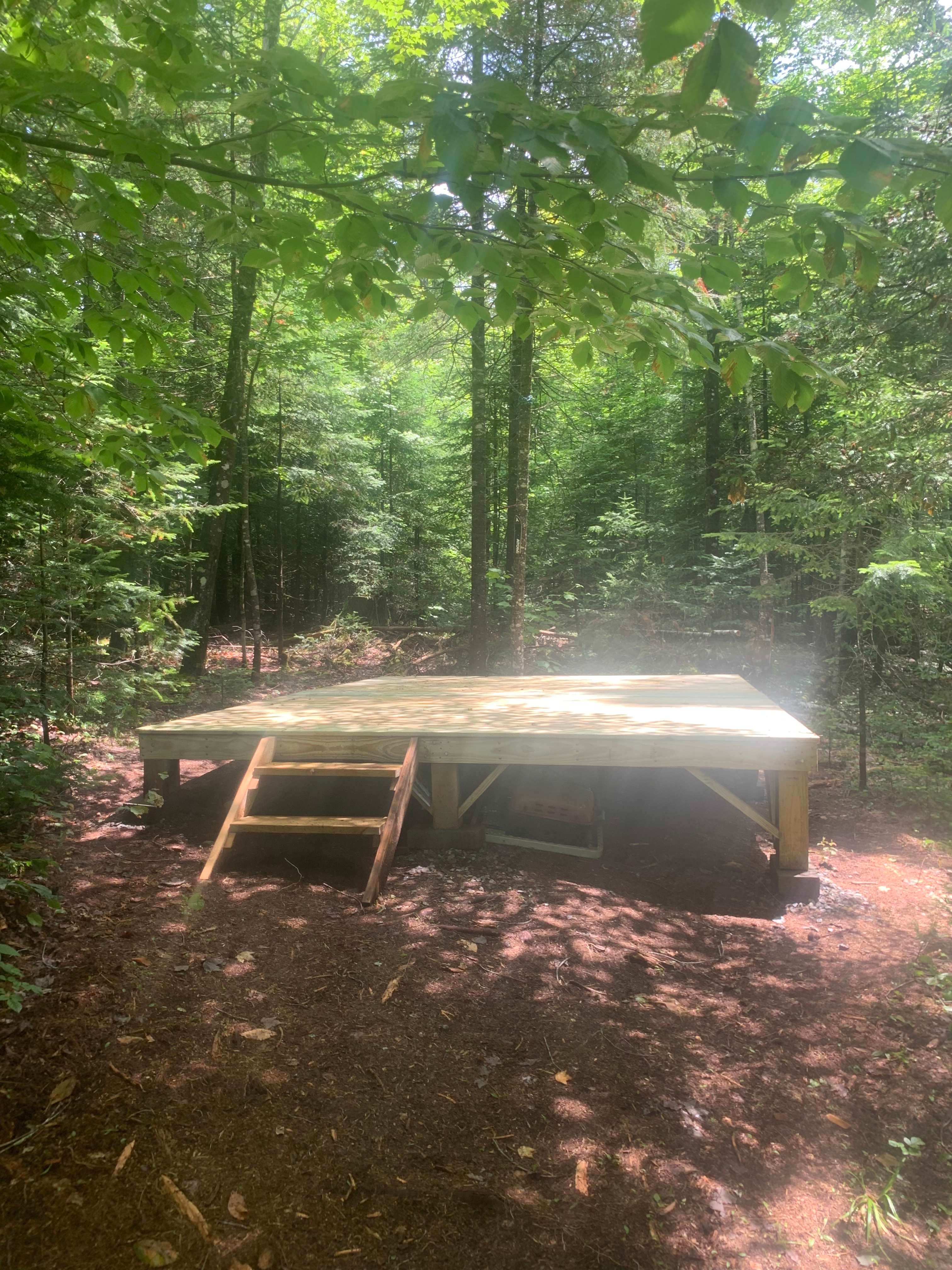 12’x16’ platform big enough for multiple tents 