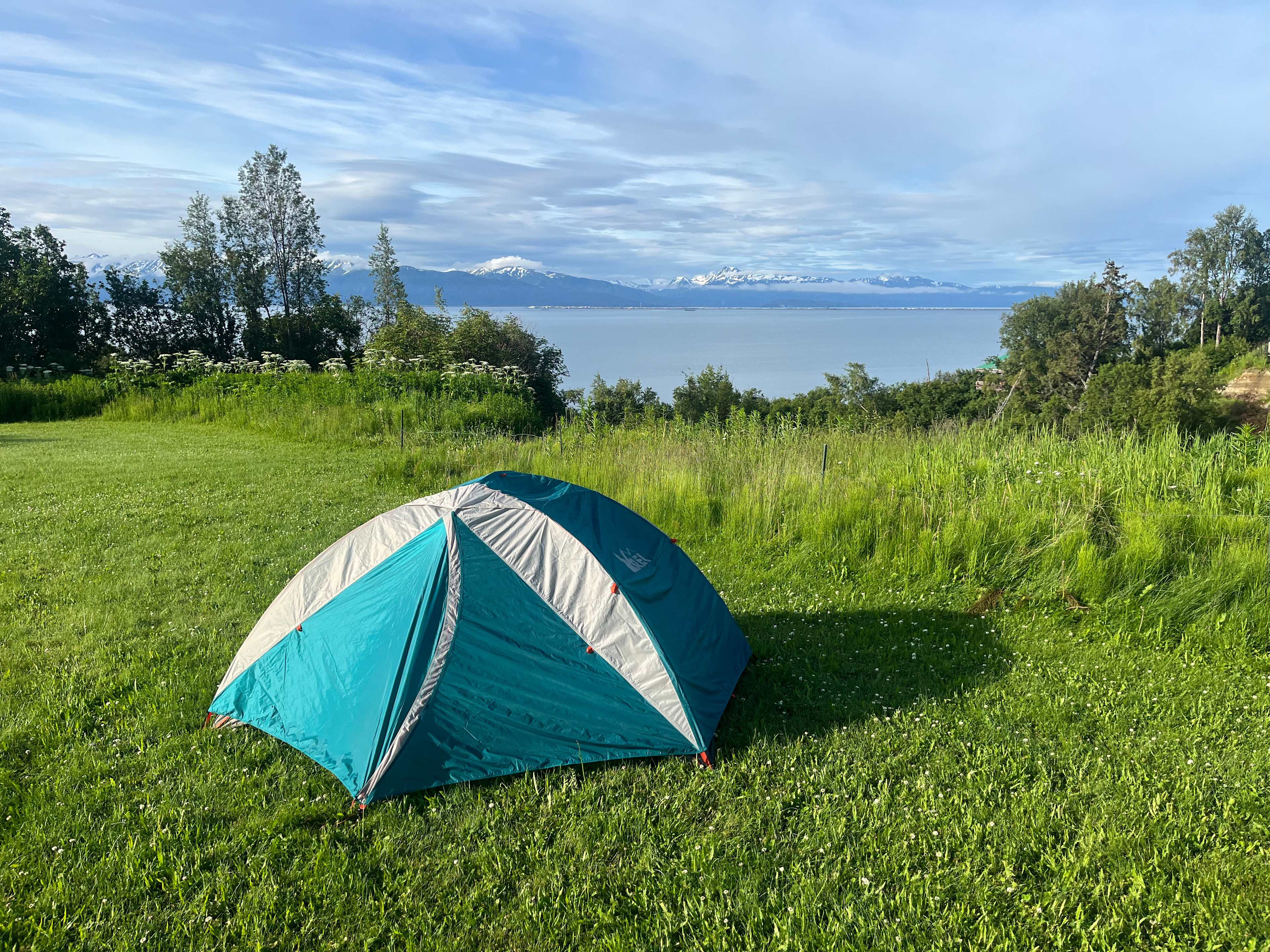 Camping with a view of the Homer Spit