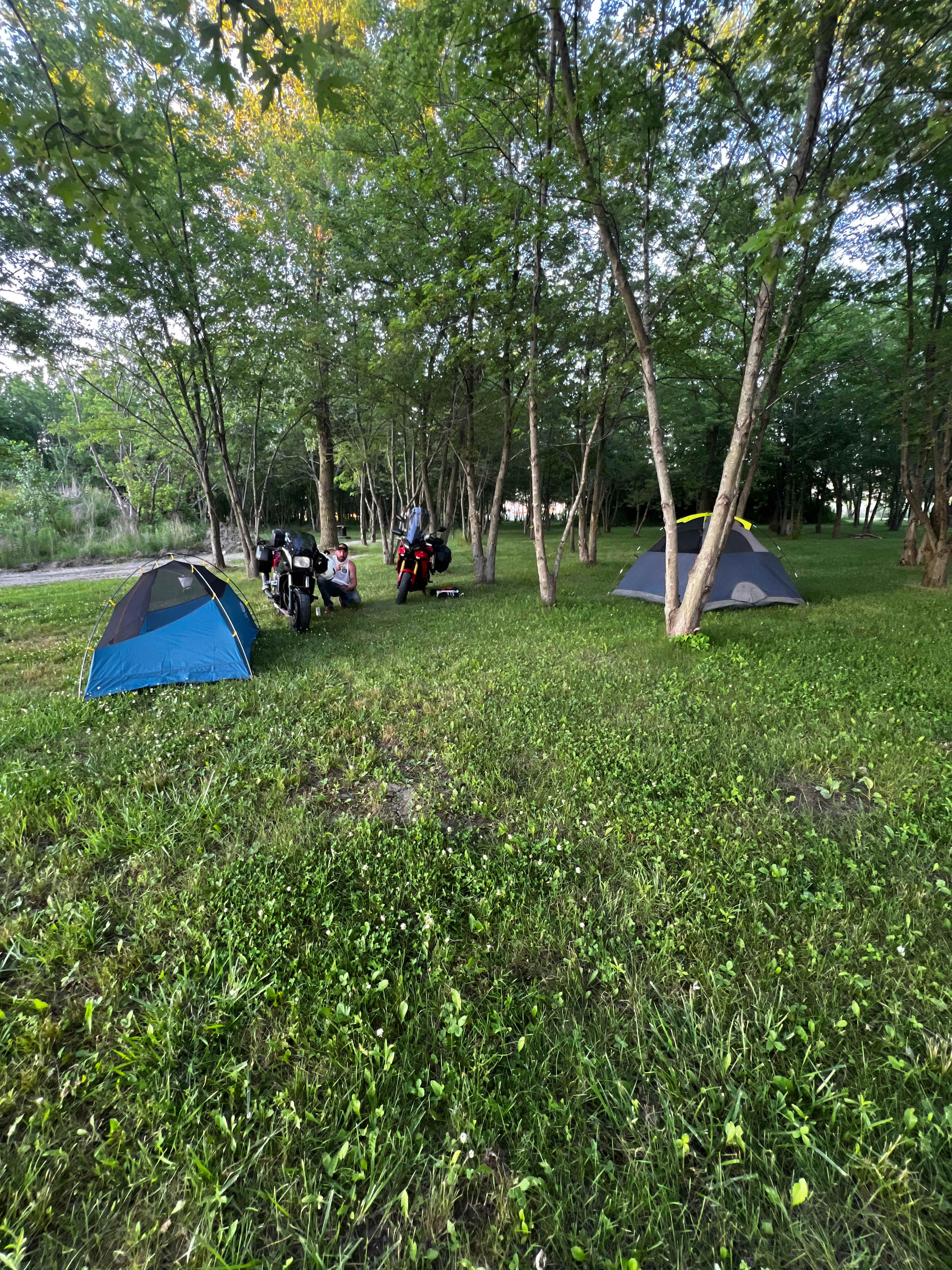 Our set up (we didn’t die)