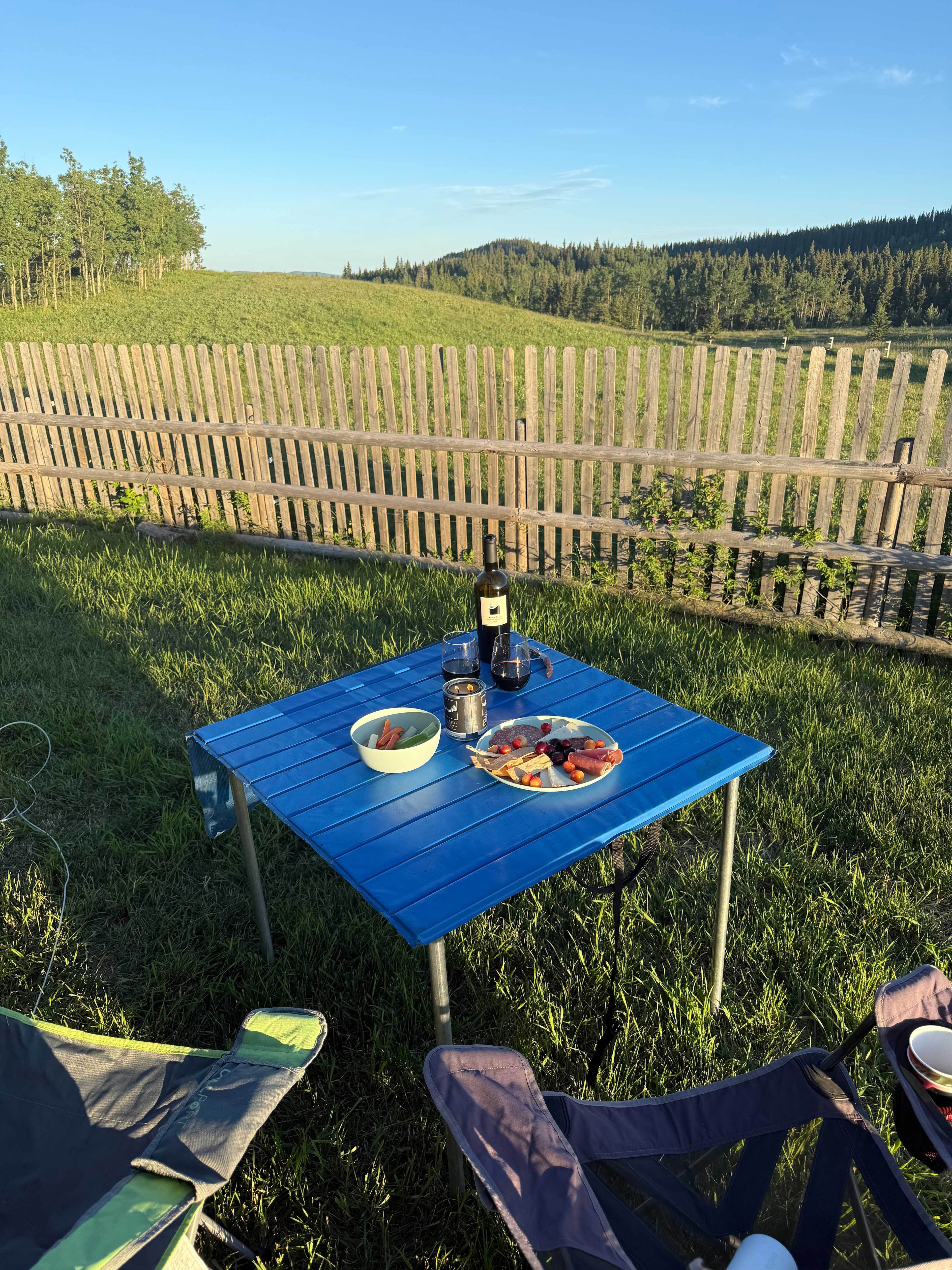 Dinner overlooking the grounds