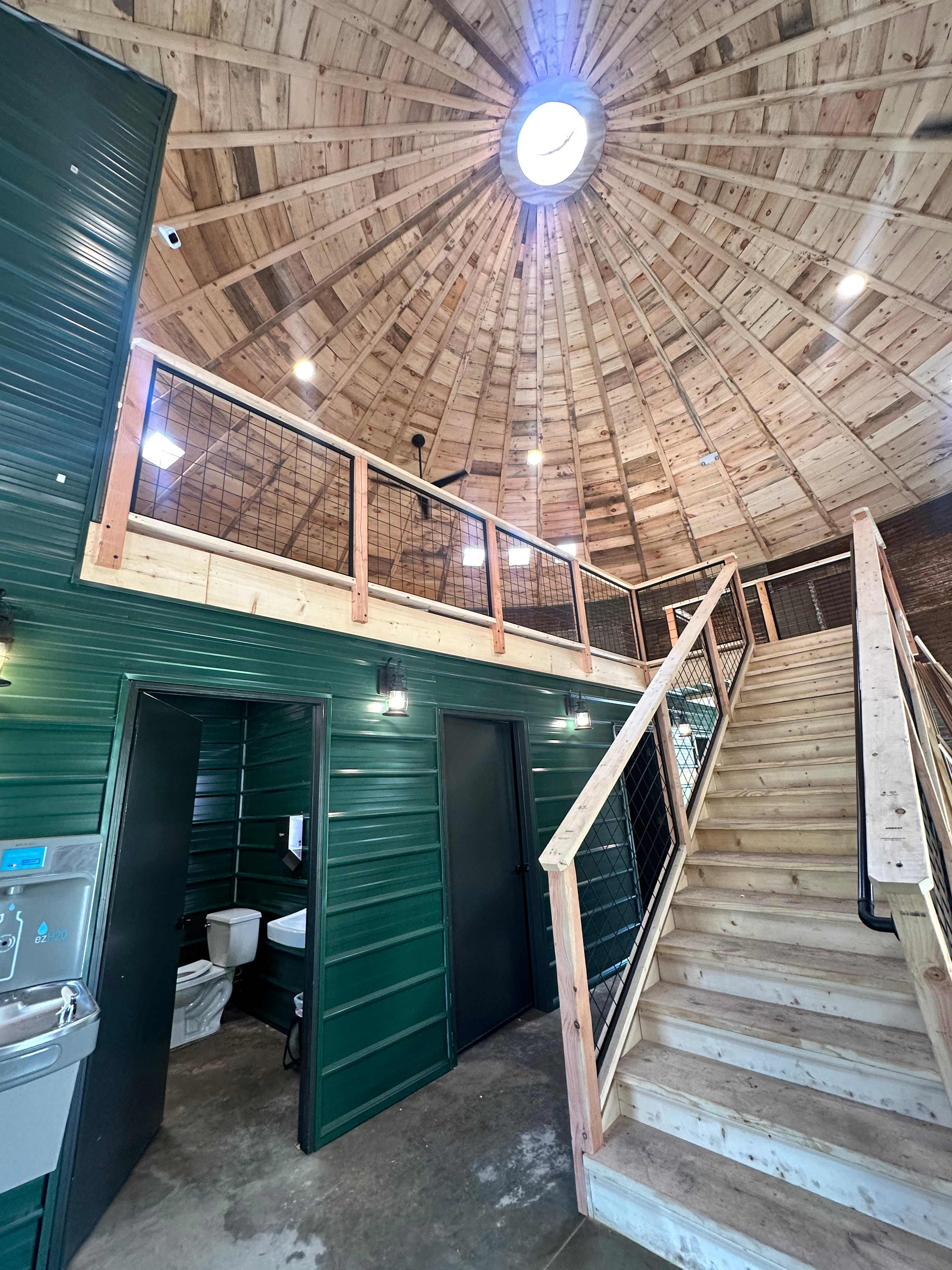 Incredible bathhouse!! Includes towels for showering and a water bottle filler