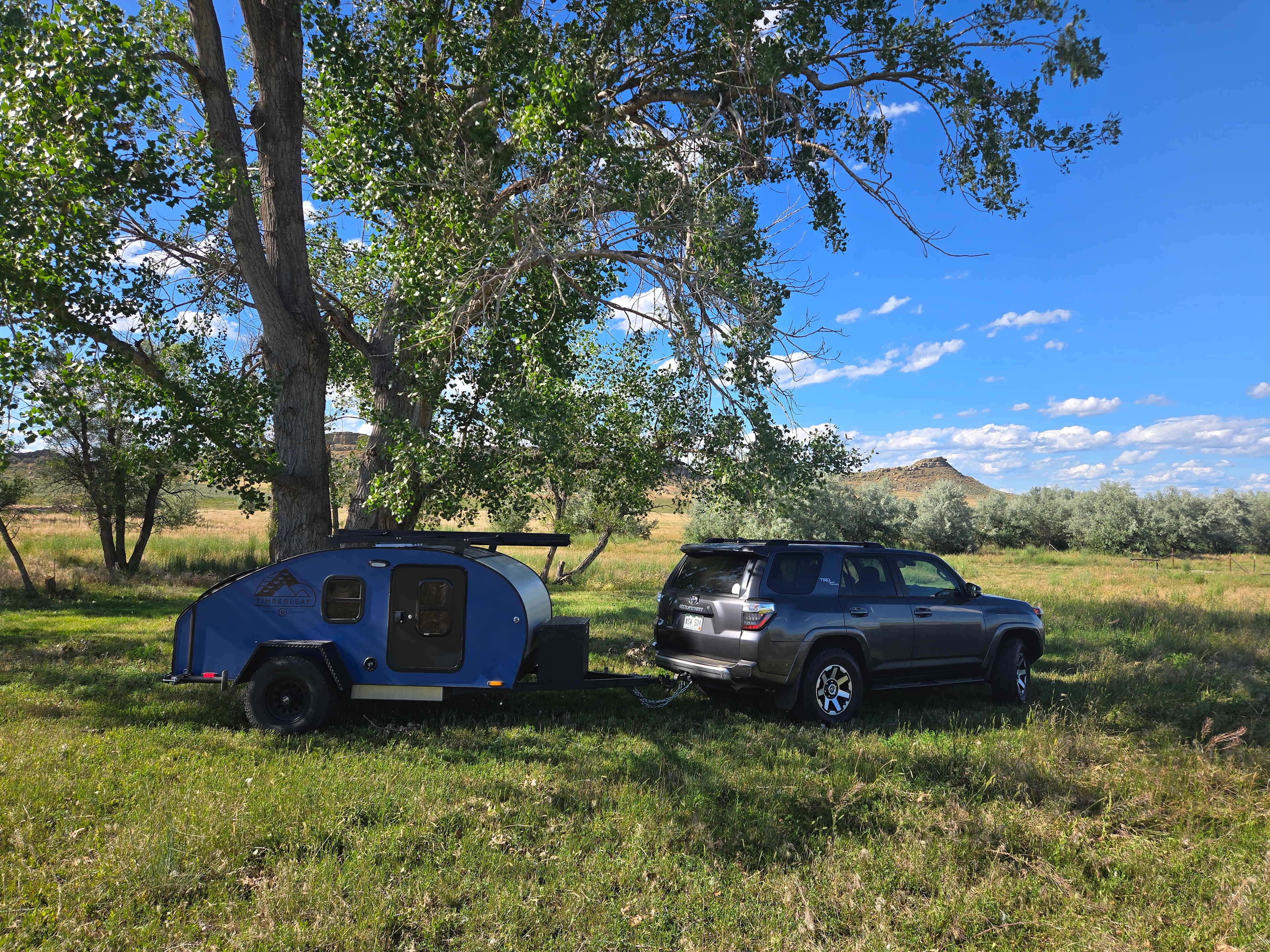 Trees, Lake view, Rock buttes!