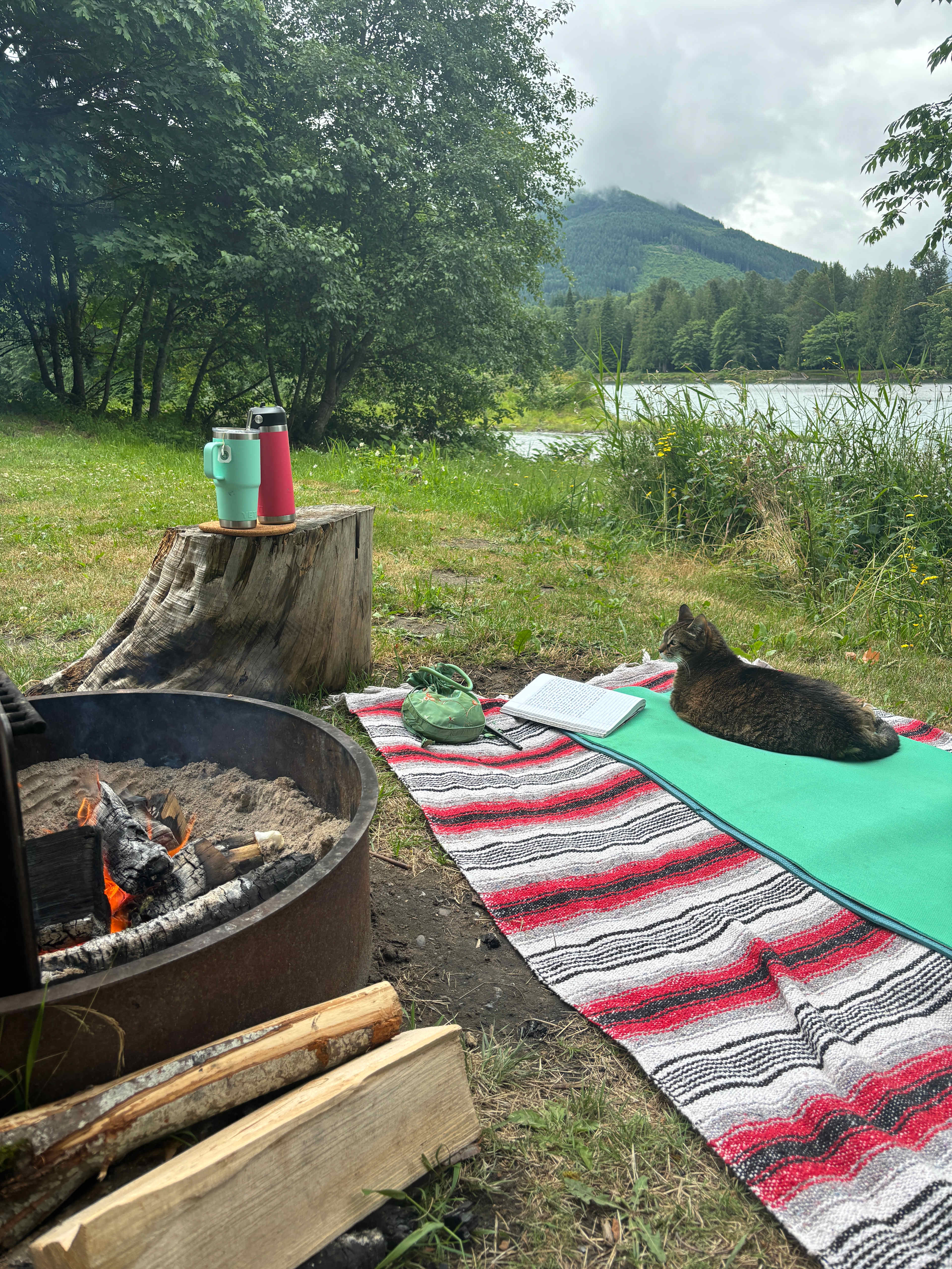 Skagit river camping and sauna