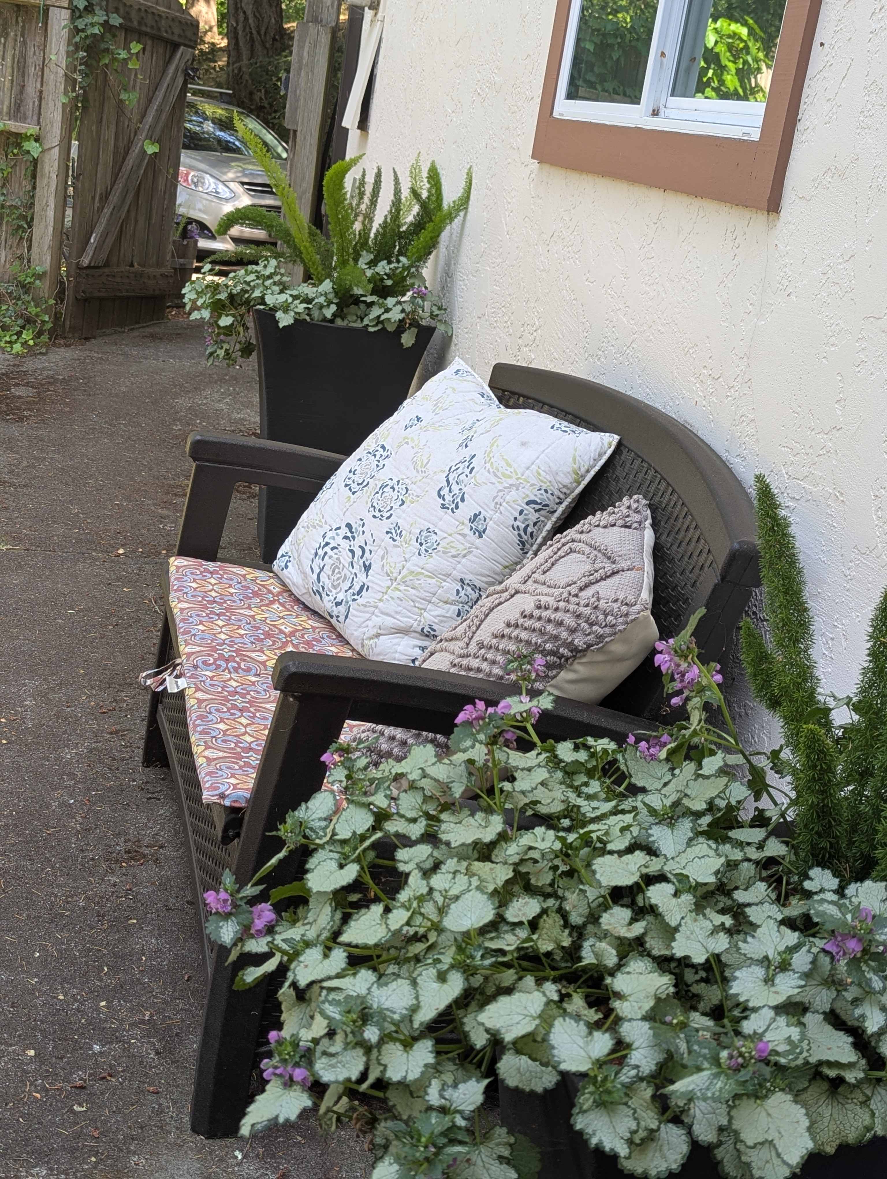 Outdoor sitting area to watch the sun go down