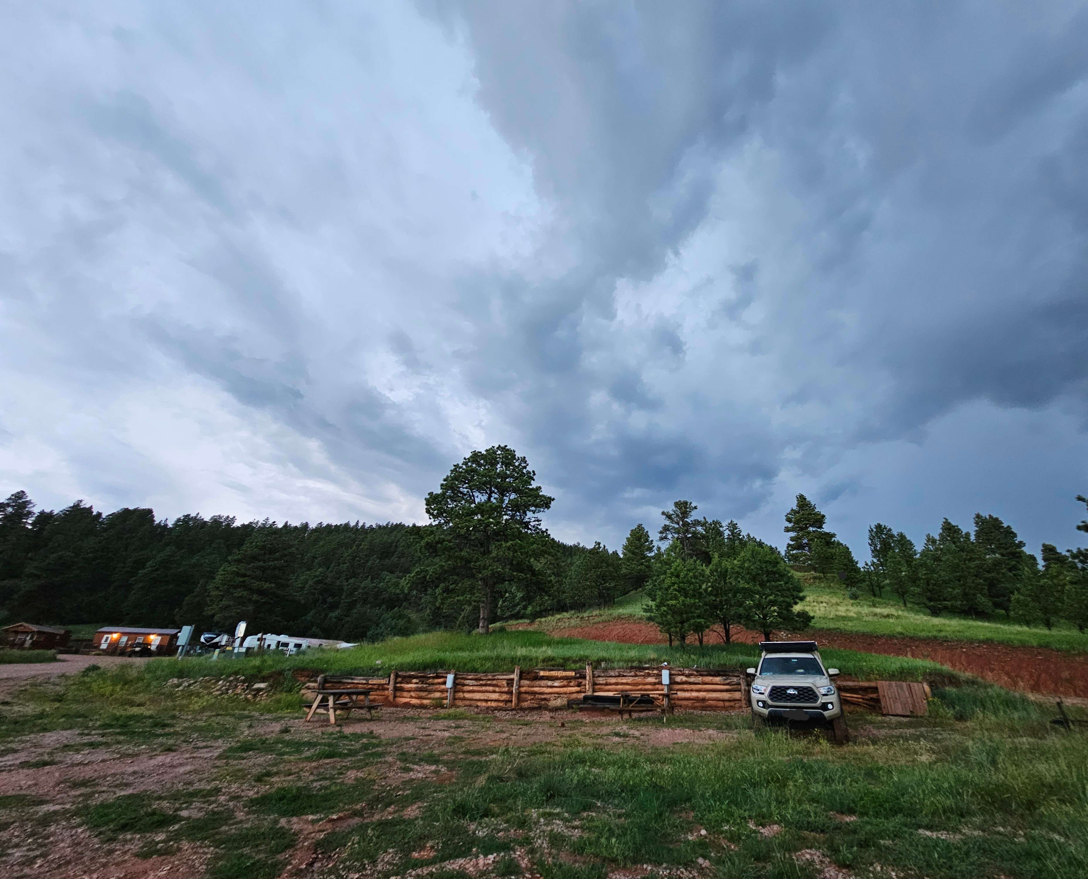 Looking towards the site.