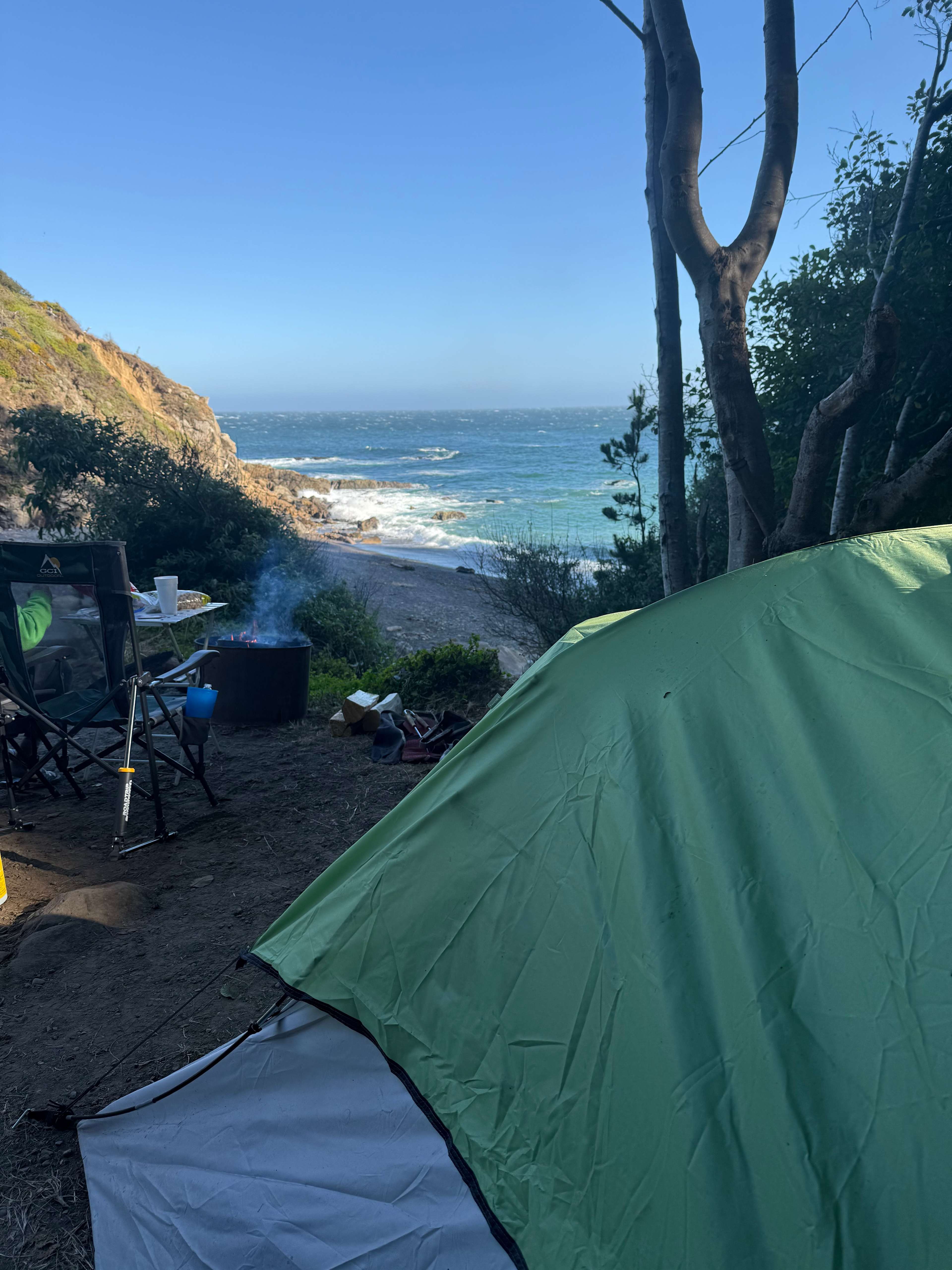 Waterfall campsite
