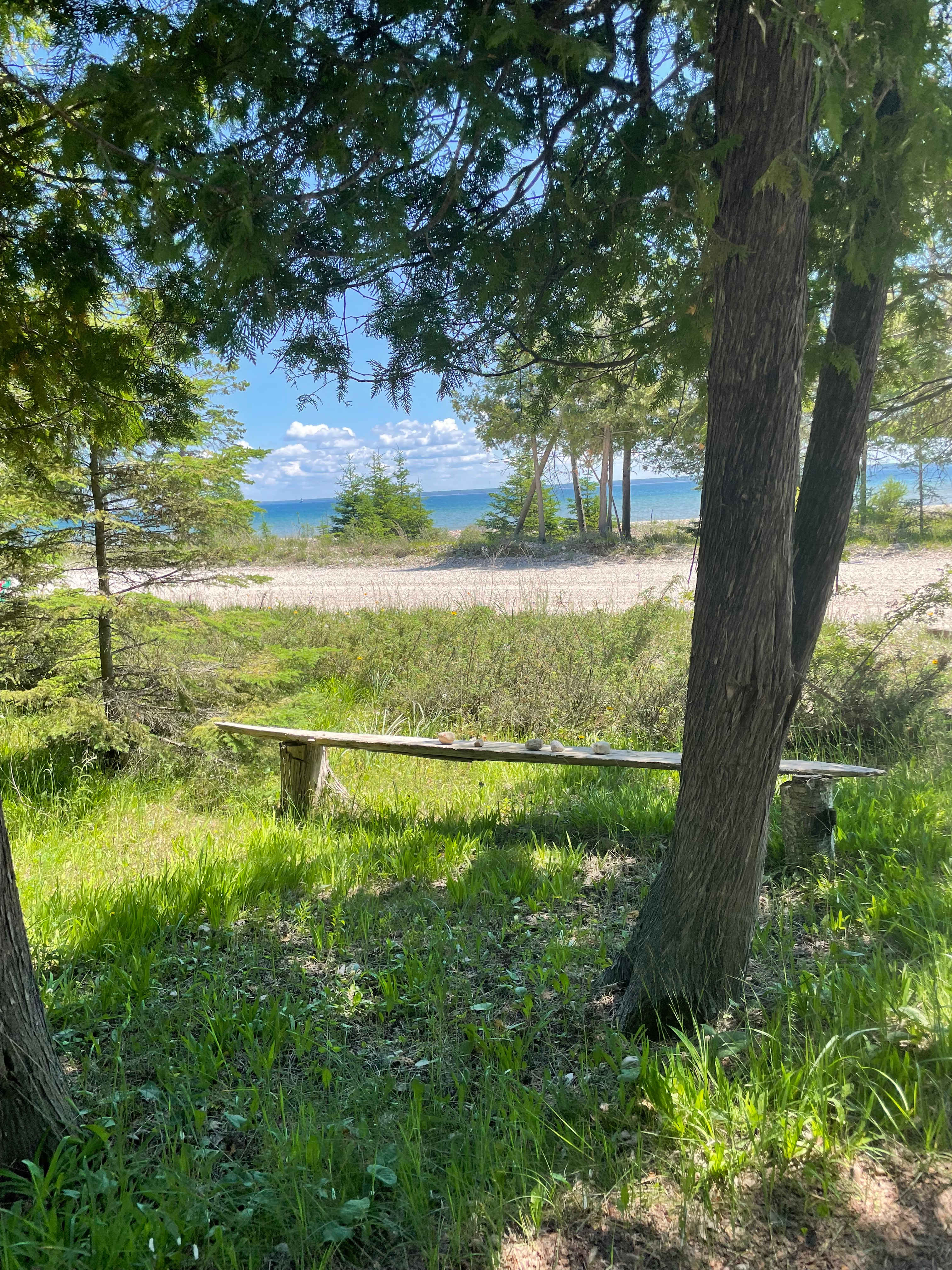 View of beach right across the street 