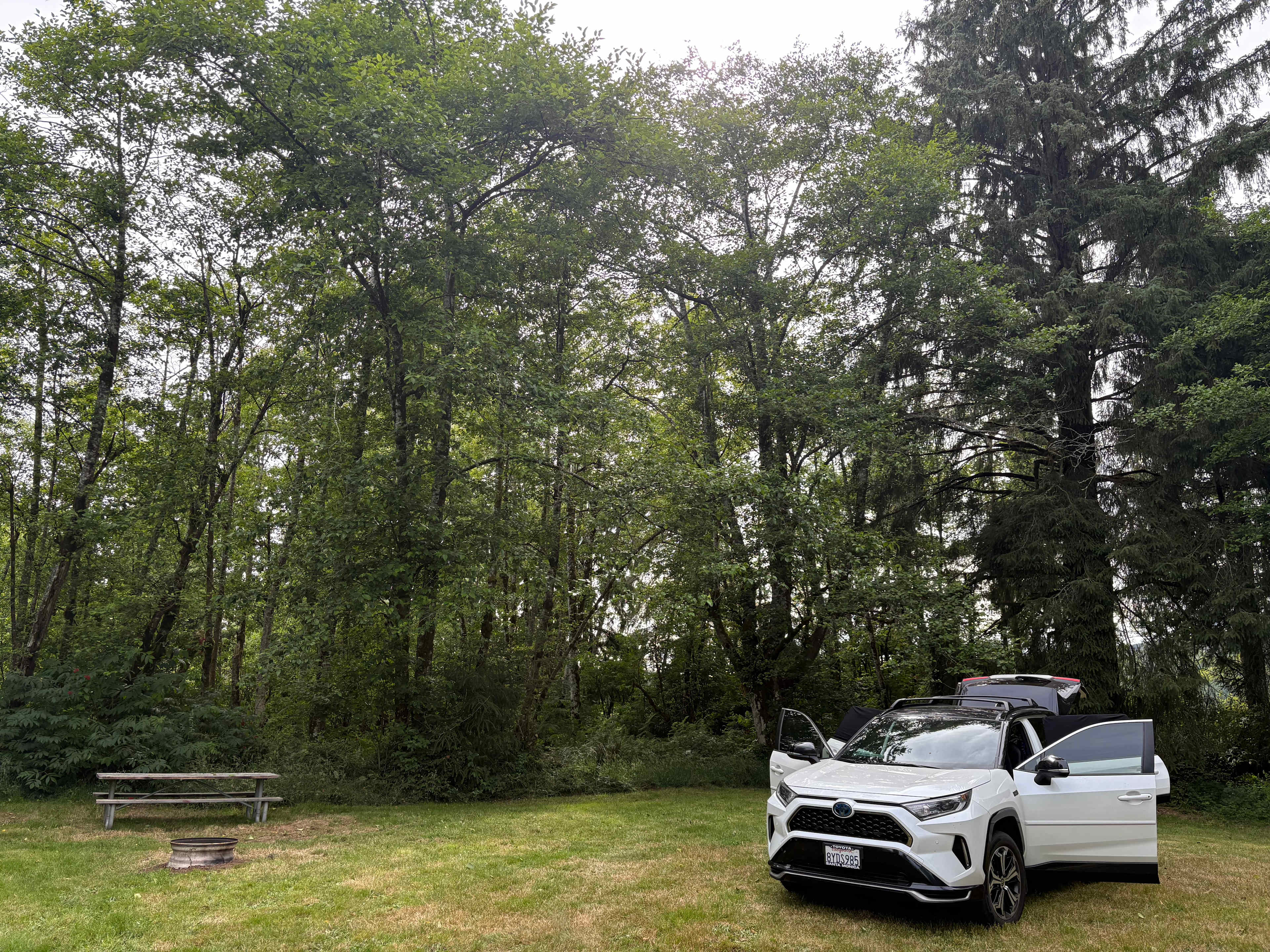 My car and the campsite – completely private.