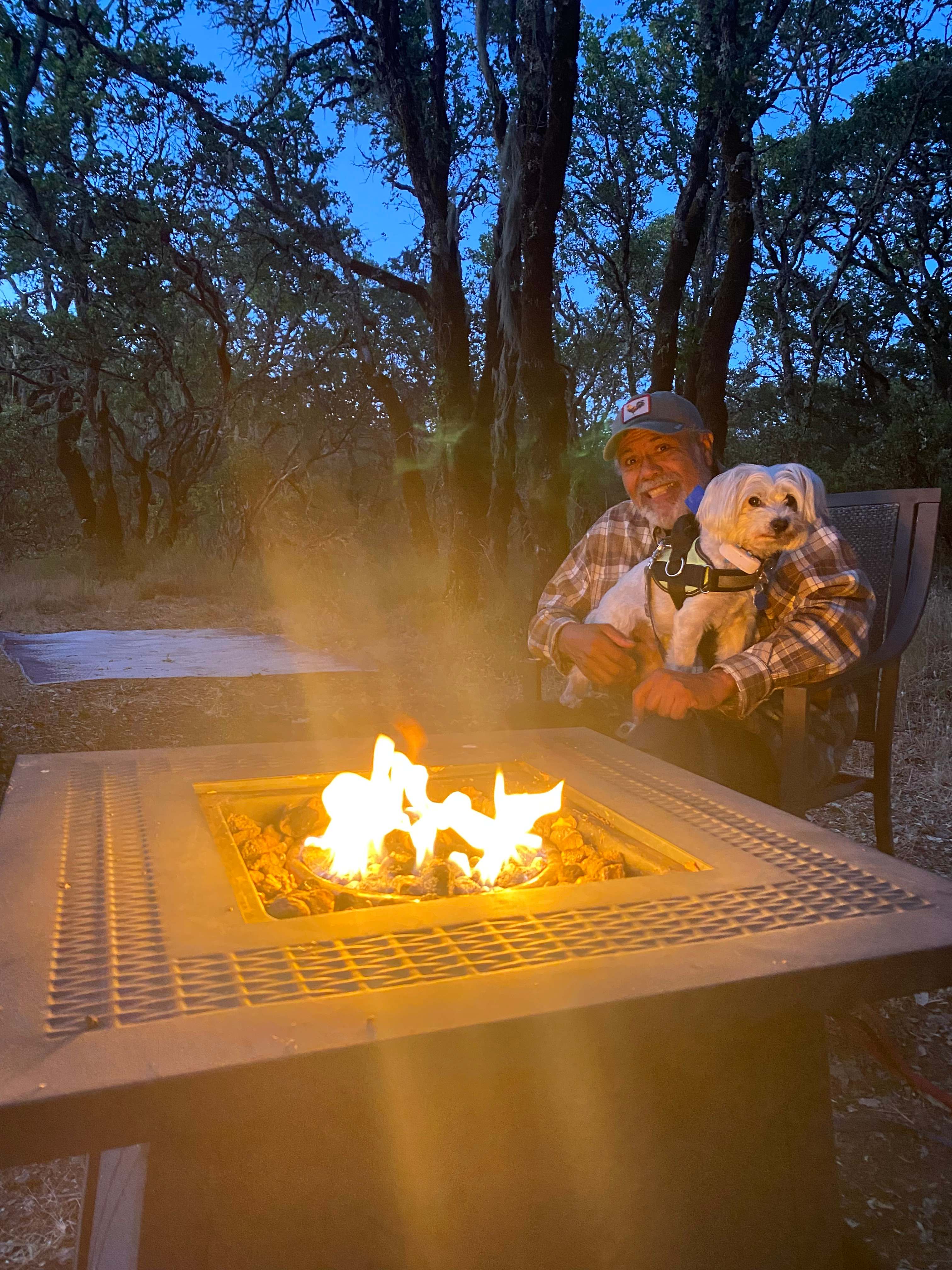 fire pit a nice touch 