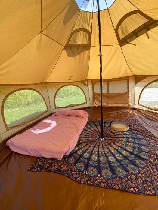 Bell tent interior