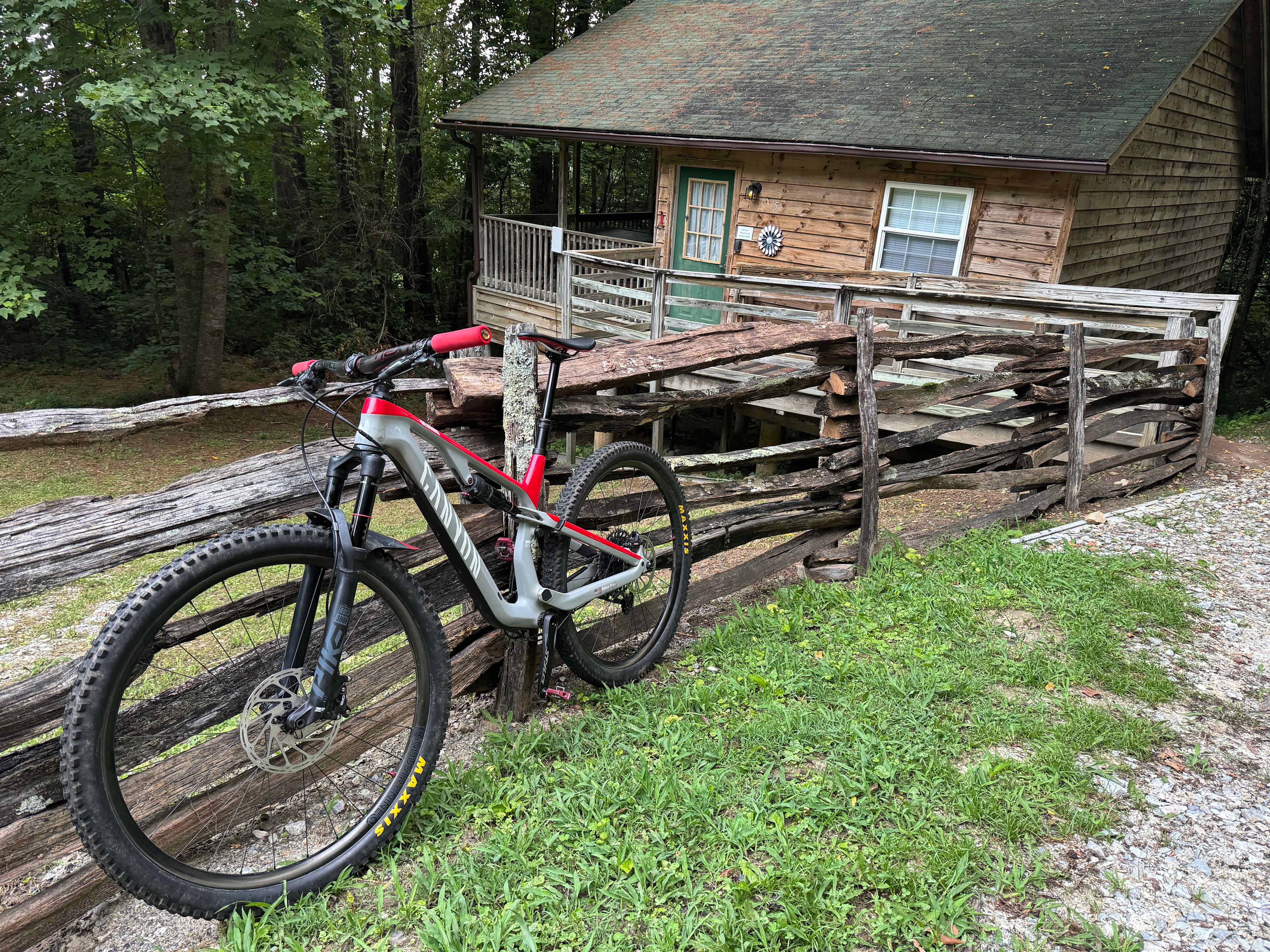 A required picture at a cabin called “Gone Biking”