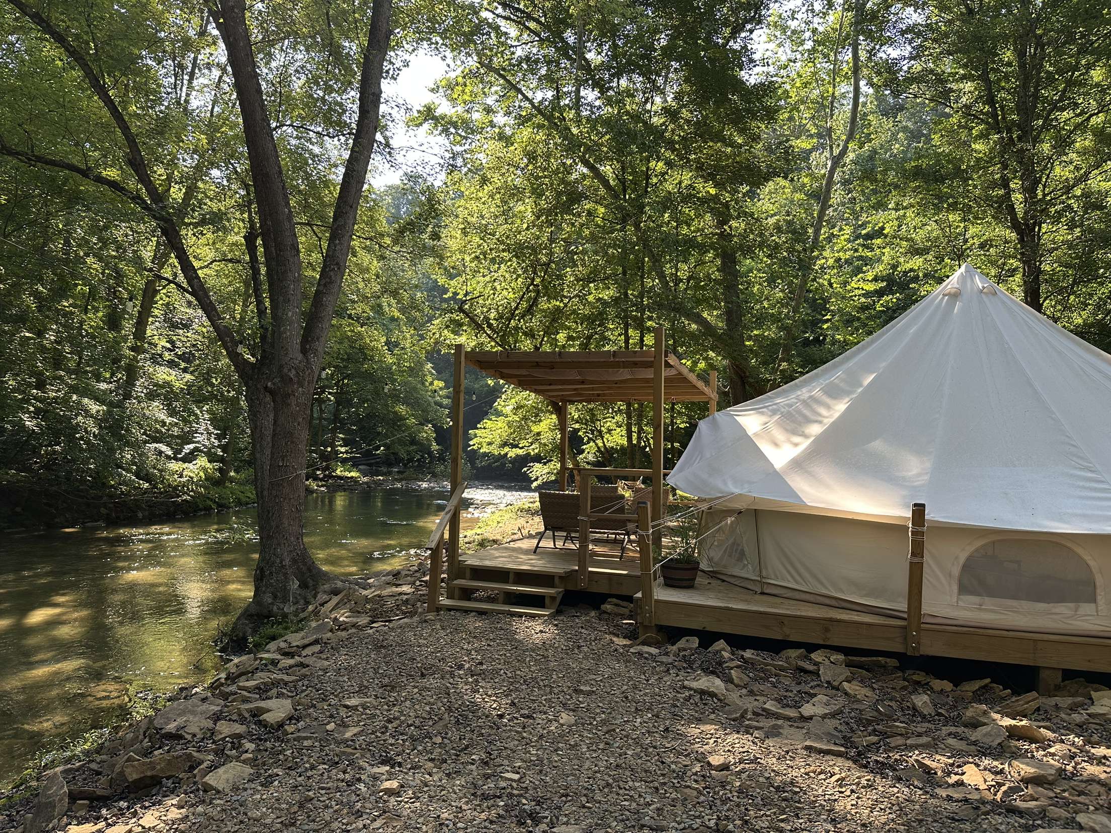 Tent and deck