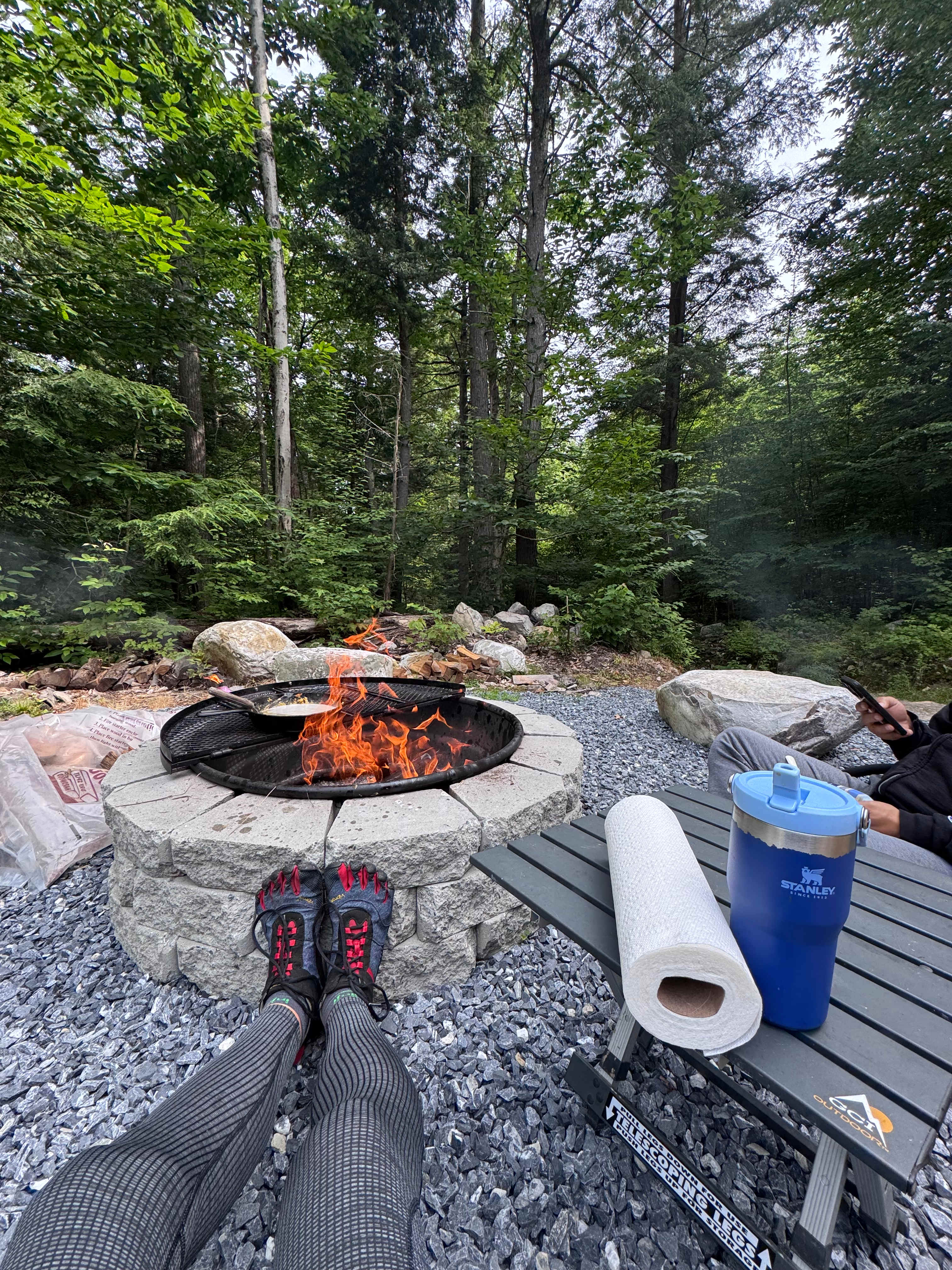 Fire pit in the morning 