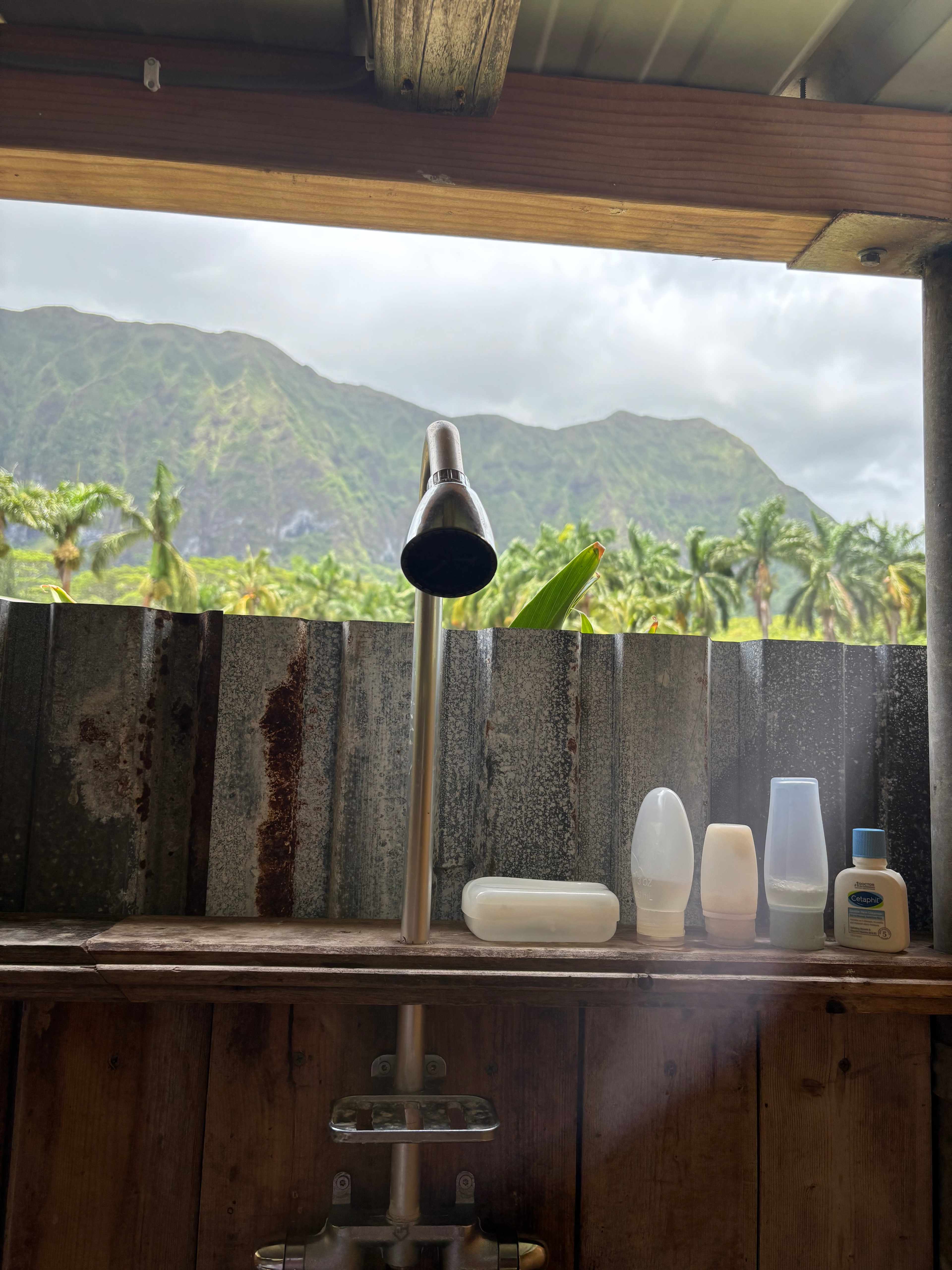 The view from the outdoor shower after your adventures. The shower is hot!
