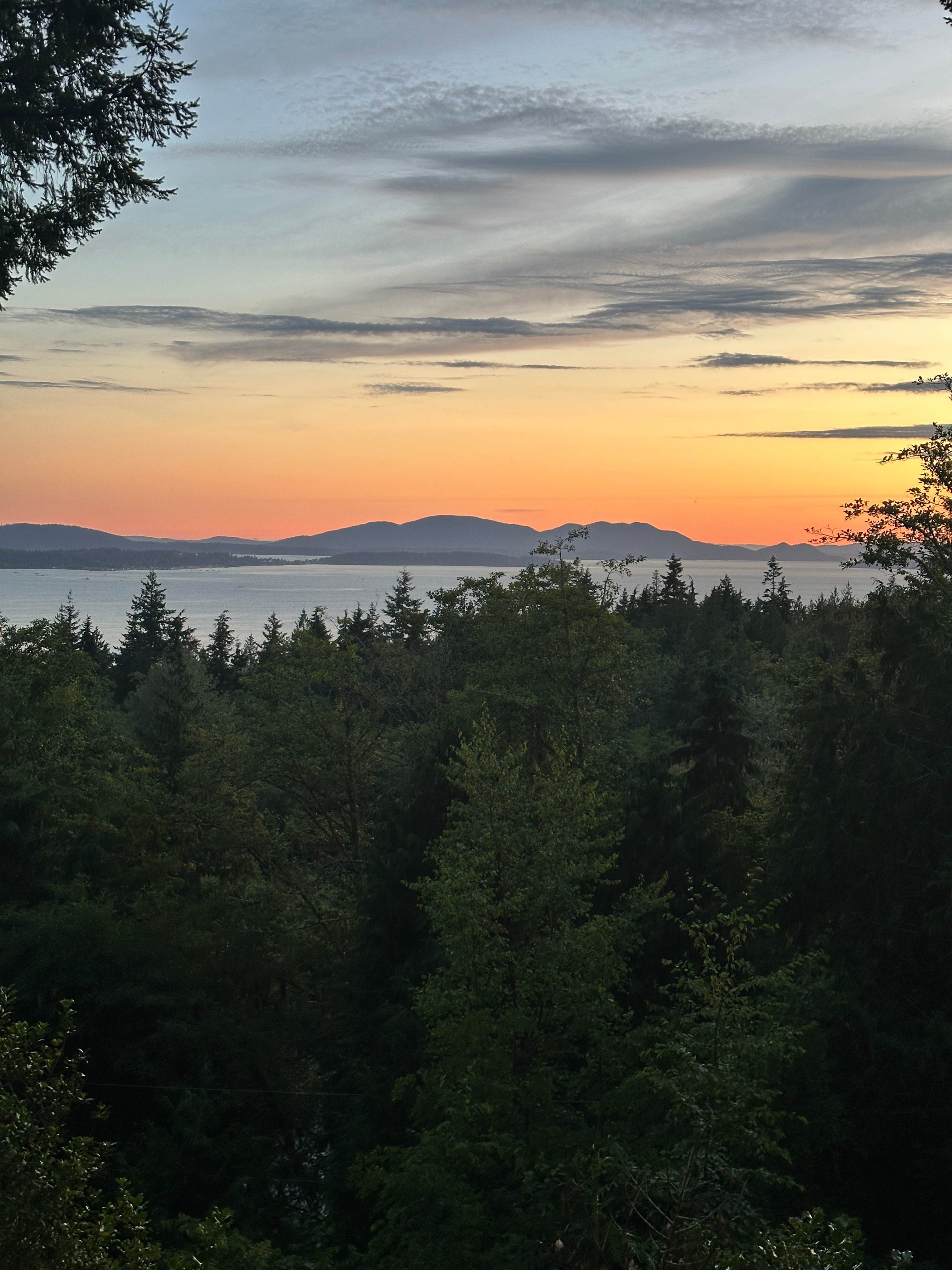 Overlooking Samish Bay at sunset 