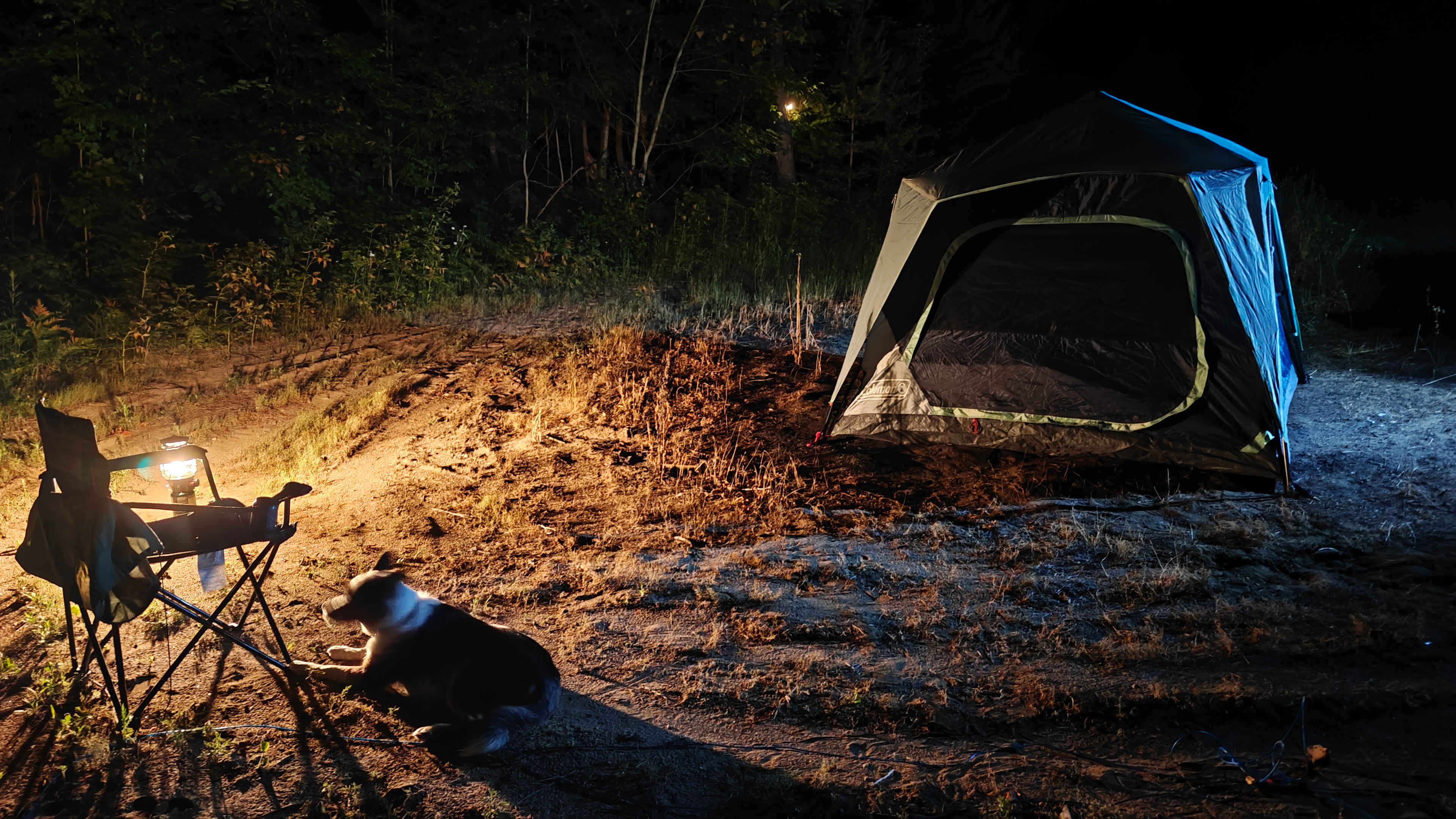 Private tent site.
