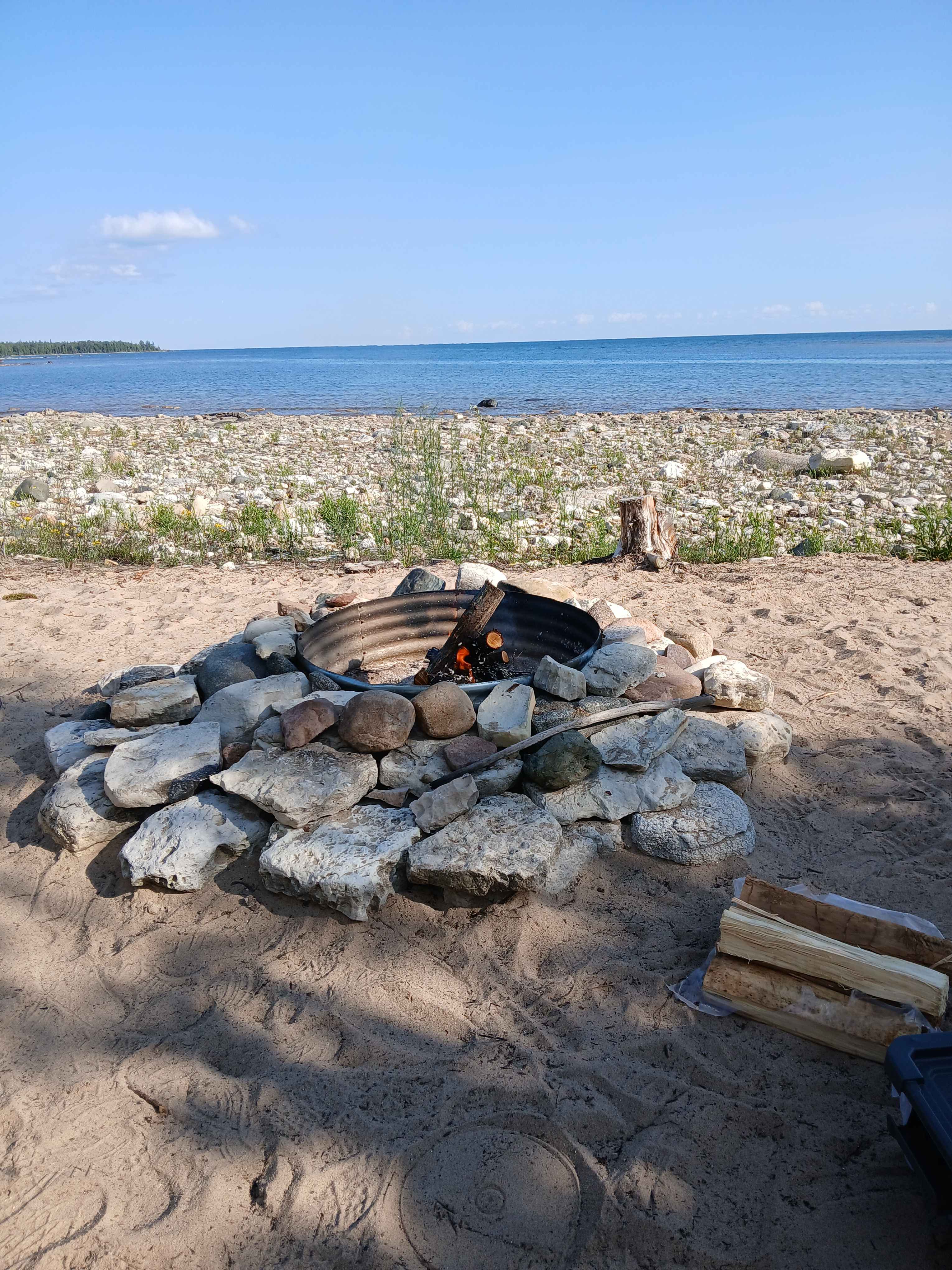 Lake Huron frontage Campsite