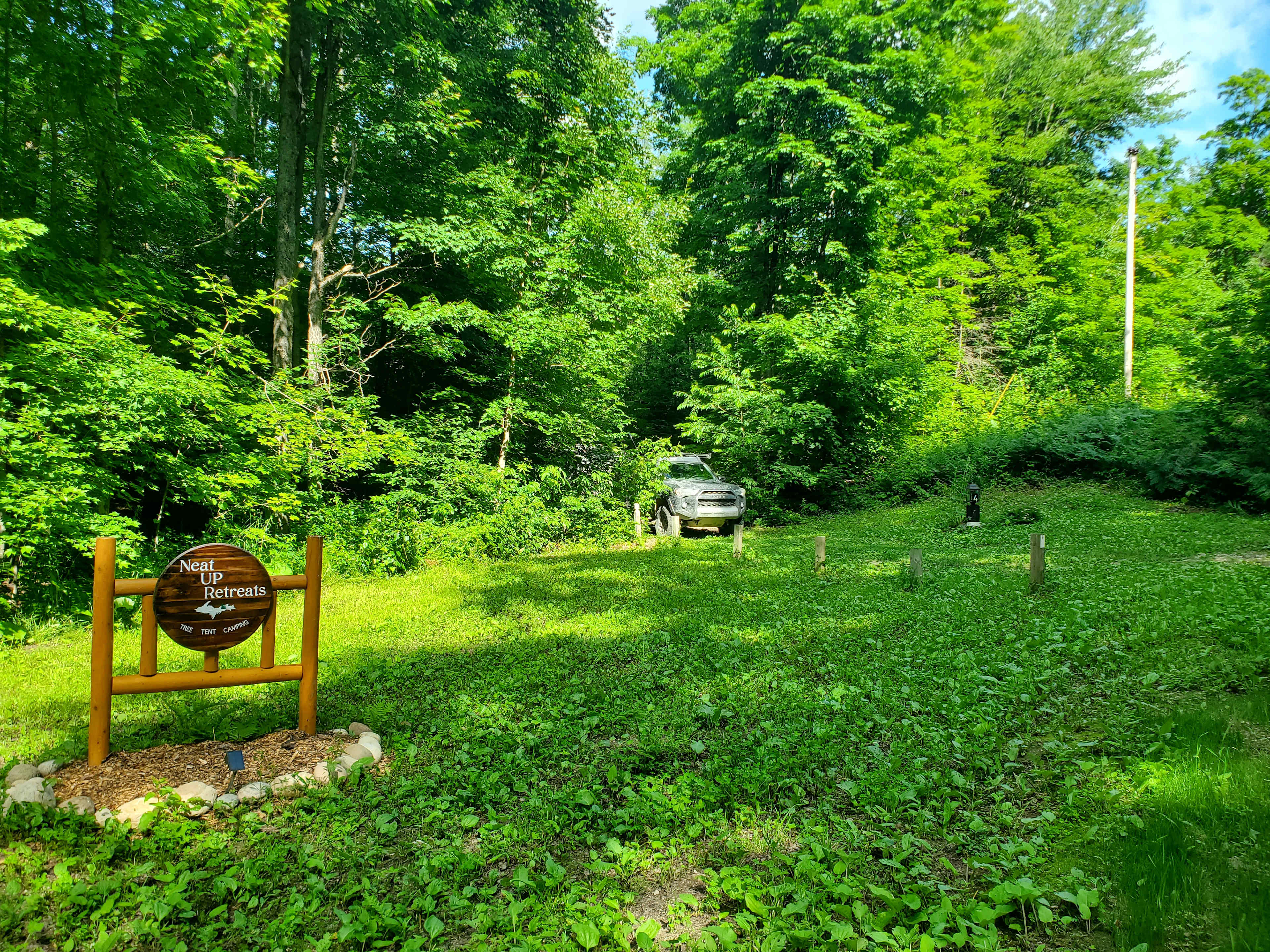 Well marked sites, with ample parking. 